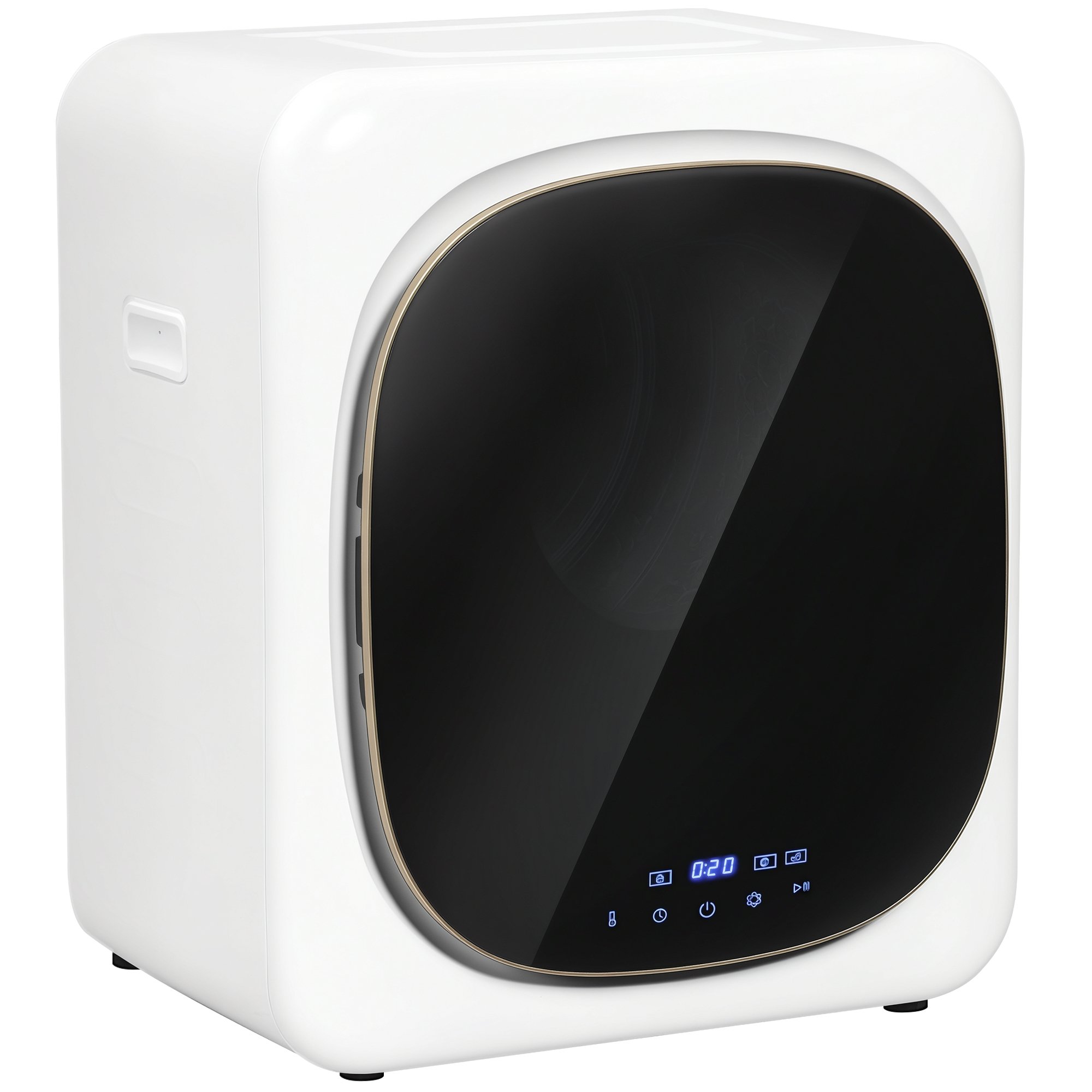 HOMCOM 4kg Vented Tumble Dryer with Smart Mode and Stainless Steel Drum - White
