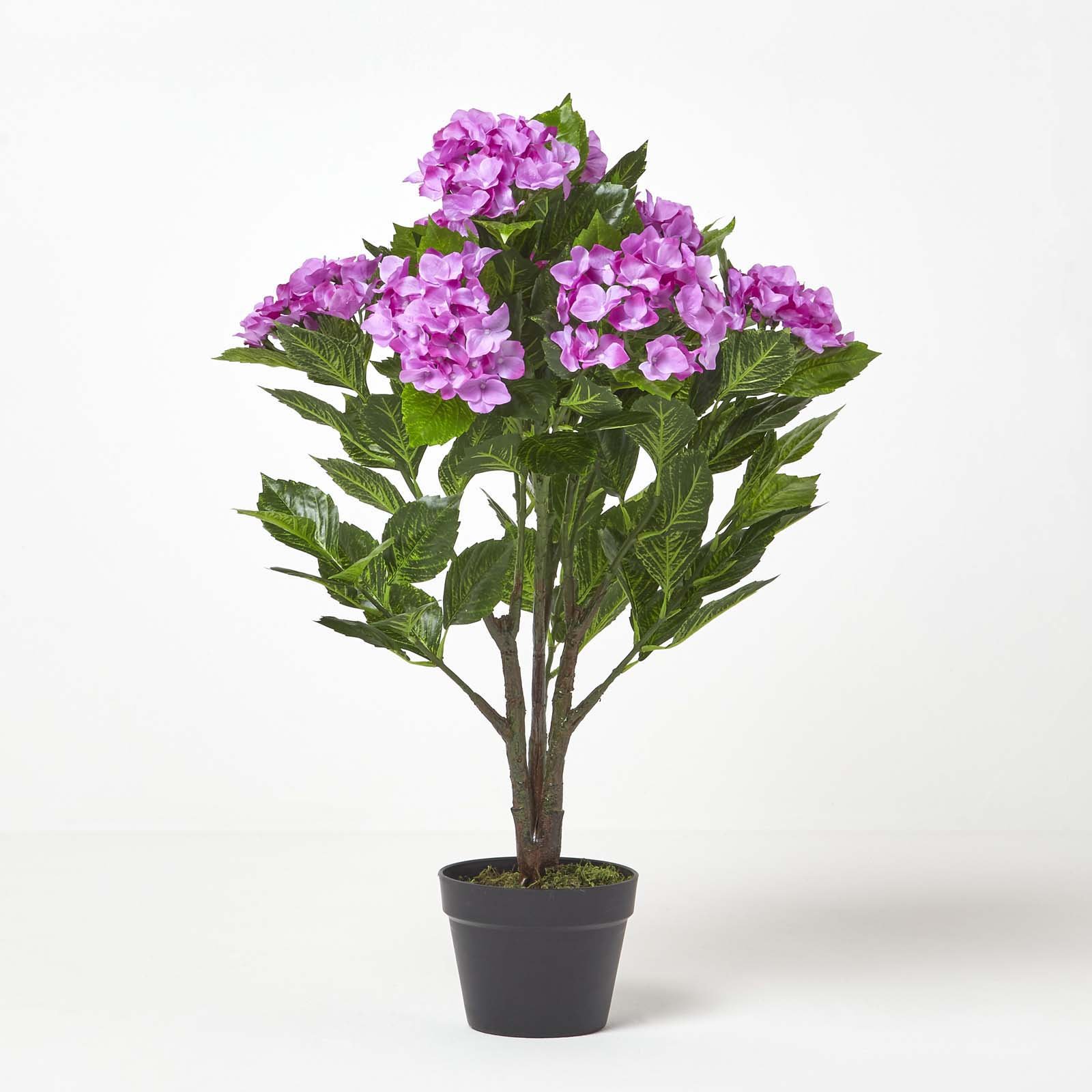 Homescapes Handcrafted Artificial Hydrangea Plant 85 cm - Purple
