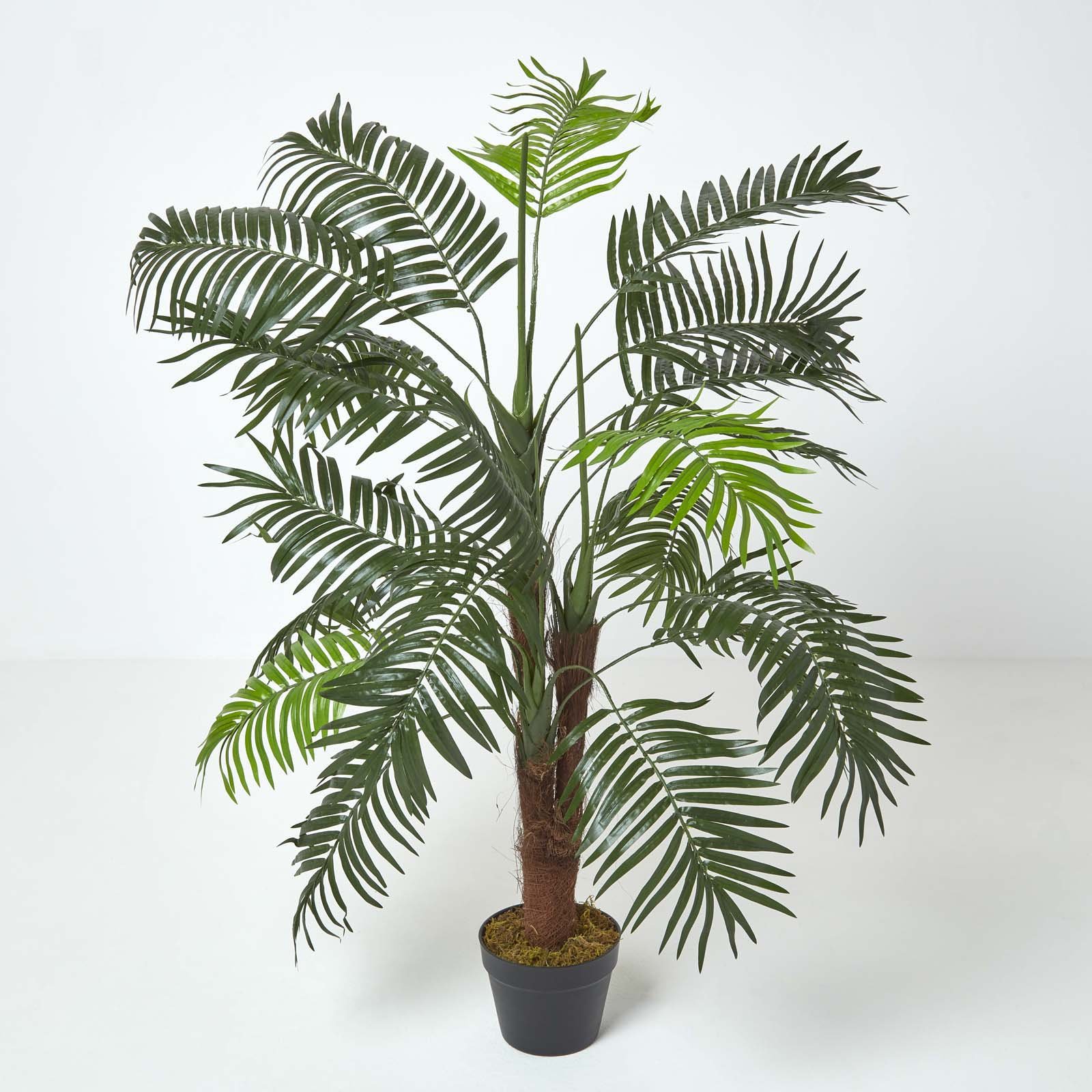 Homescapes Silk-Polyester Artificial Palm Tree Plant - Green