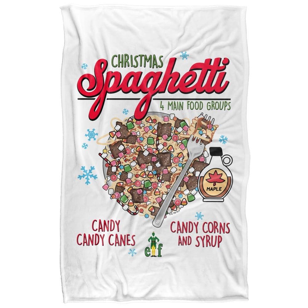 Elf Spaghetti Soft Touch Christmas Blanket - 152cm x 127cm