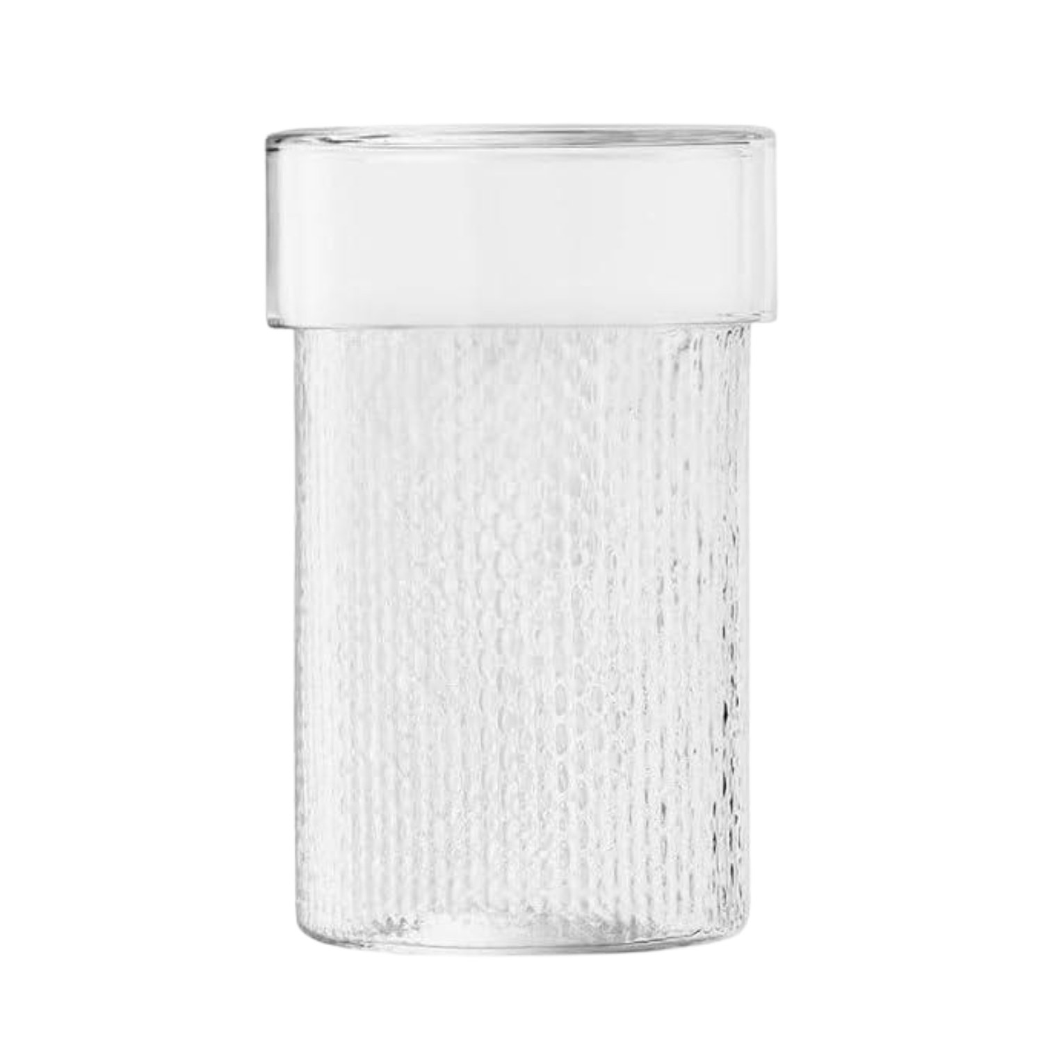 LSA Wicker Glass Container with Lid 24.5cm - Clear