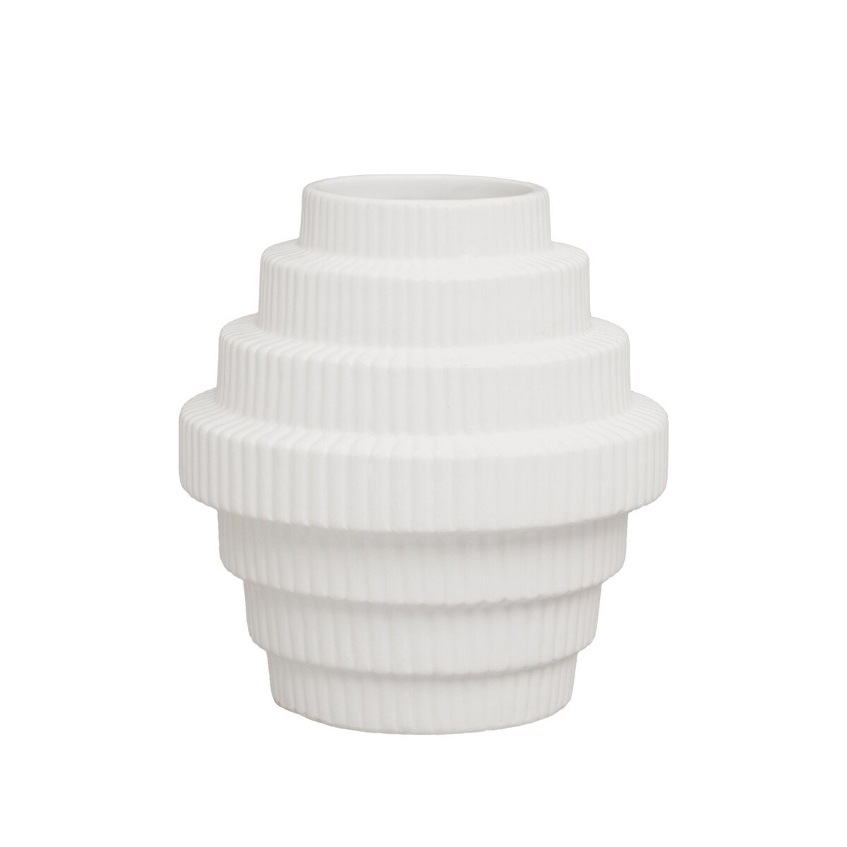 Orsina Fabia Small Step Design Vase - White