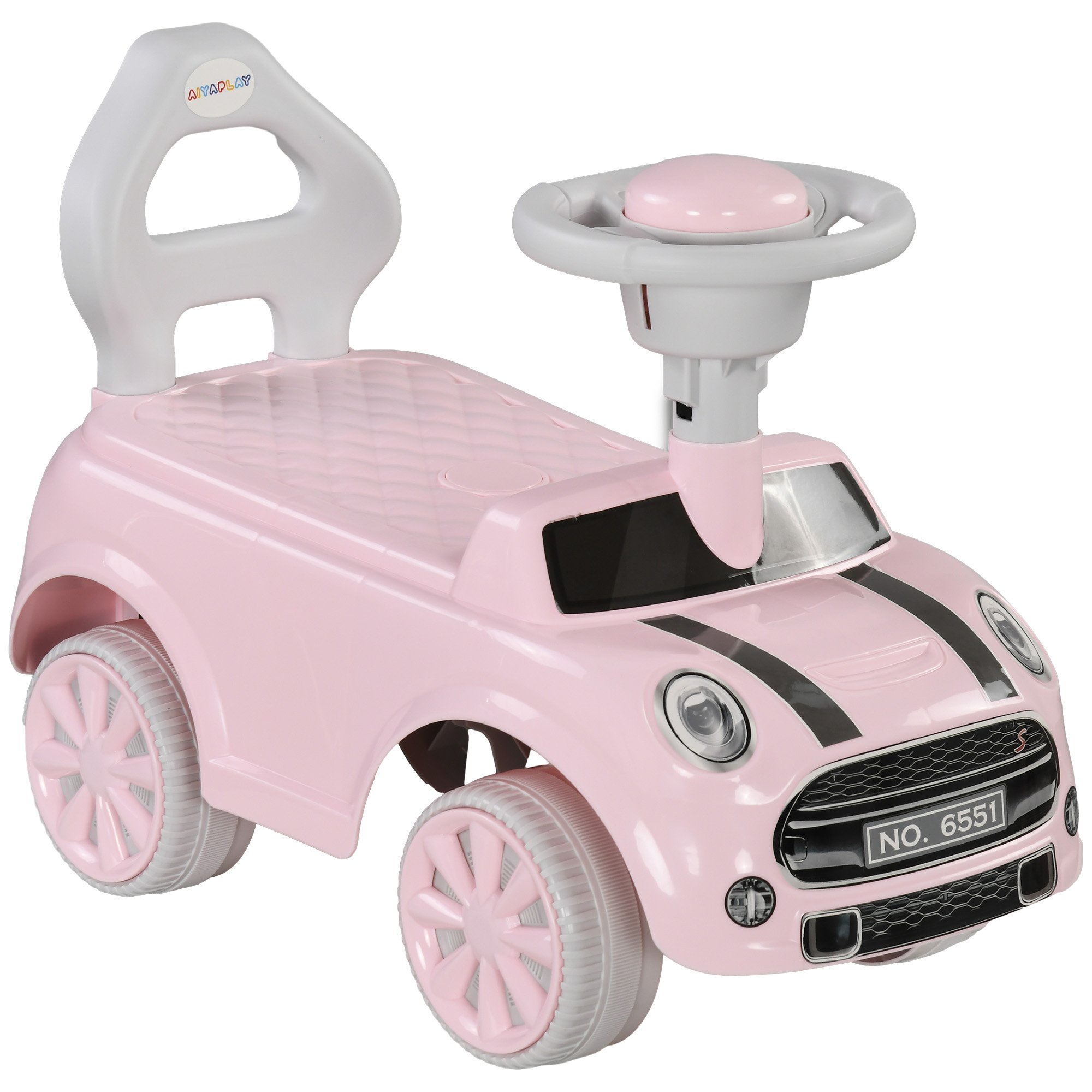 AIYAPLAY 18 to 36 Months Foot to Floor Air Horn Anti-Tip Ride On Car – Pink