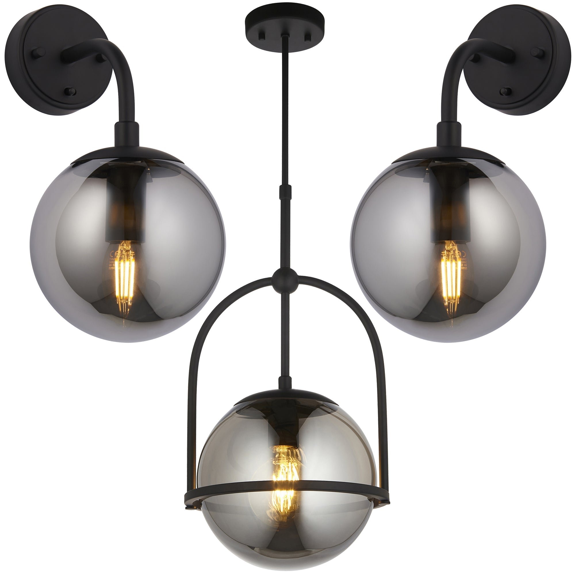 Loops Direct Steel LED Lighting Set - Matt Black
