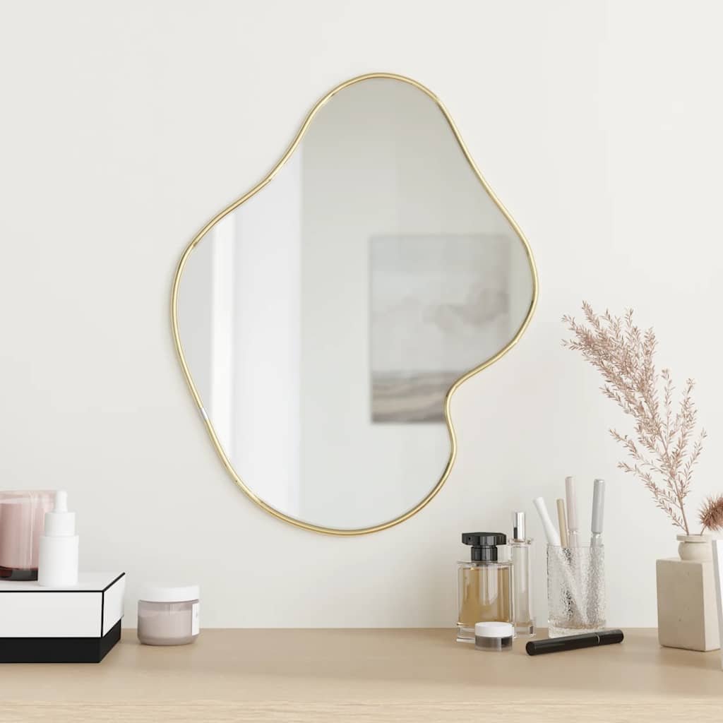 Walplus Glass Wall Mirror 4 mm Thick - Gold - 50 x 40 cm