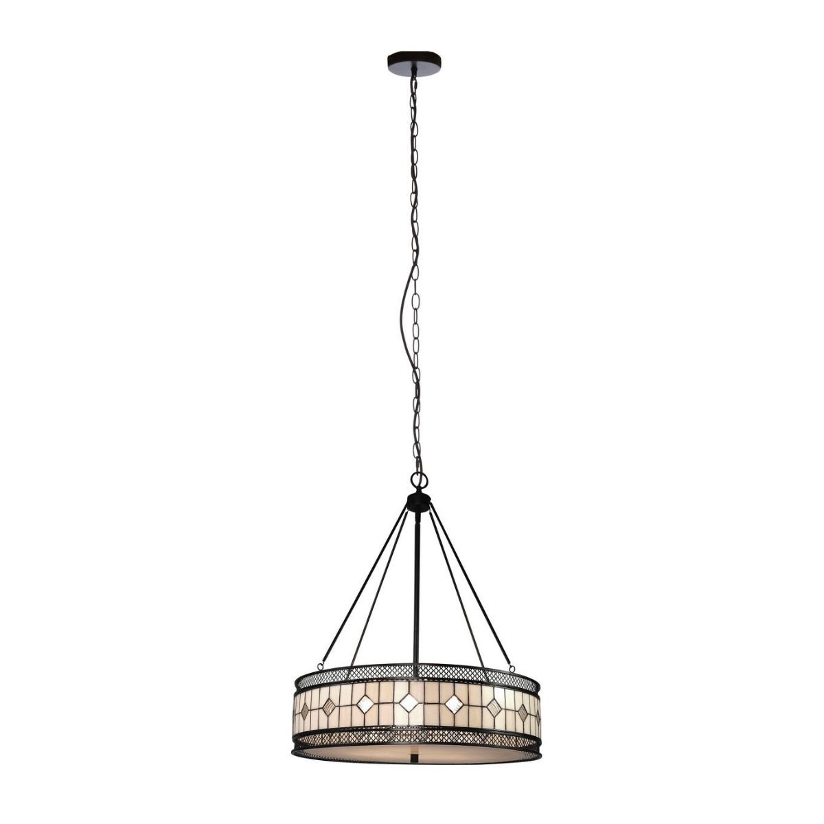 Orsina Waldorf Diamond Deco Pendant Light - Multicoloured