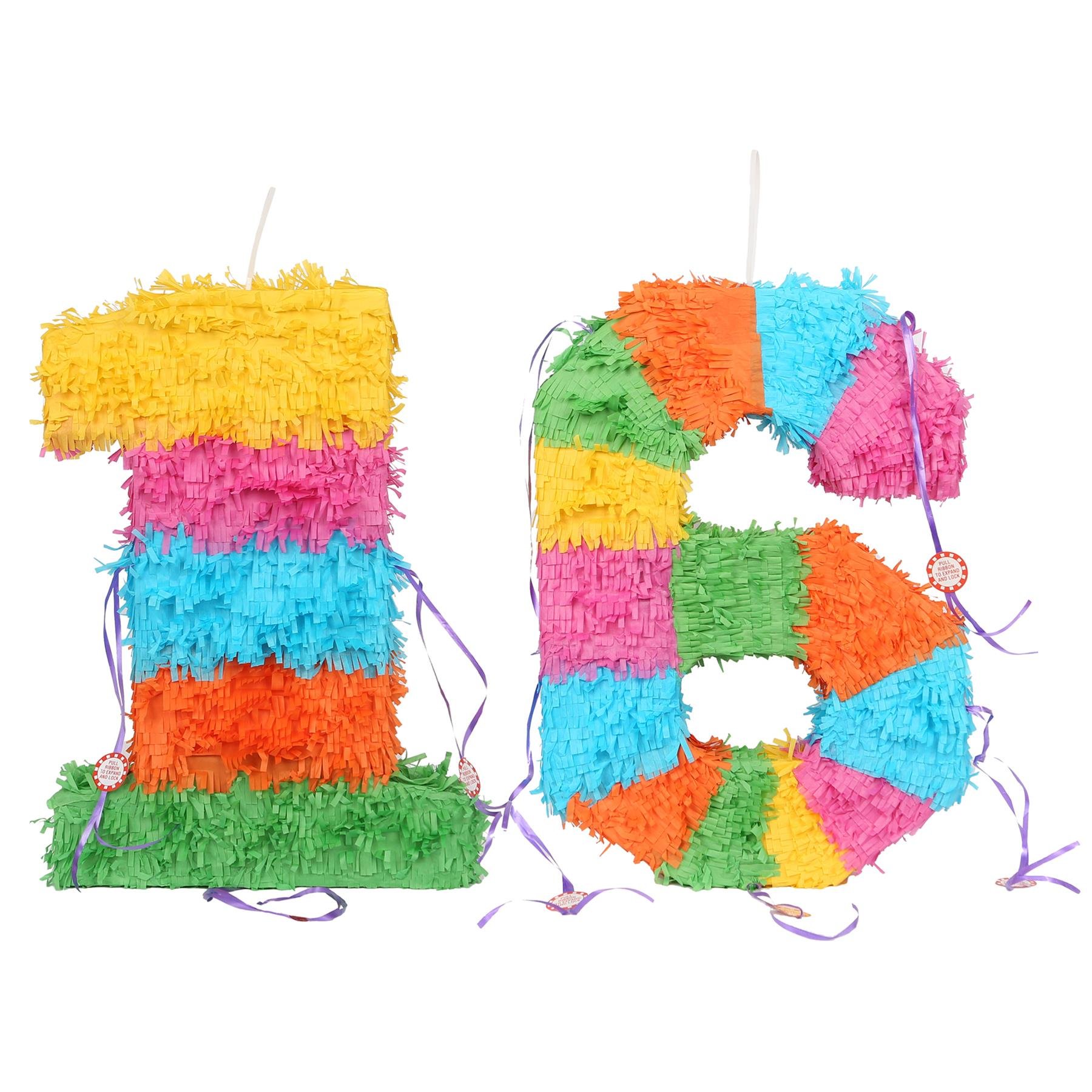 Fax Potato 2pc 16th Birthday Pinata & Blindfold Set - Multi