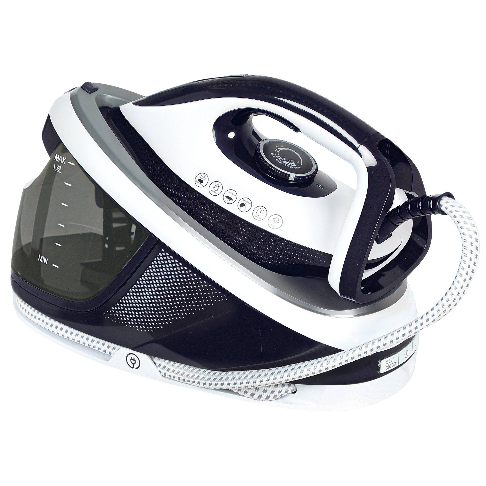 HOMCOM 1.5L 8 Bar Self-Cleaning Auto Shut-Off Steam Generator Iron – Blue