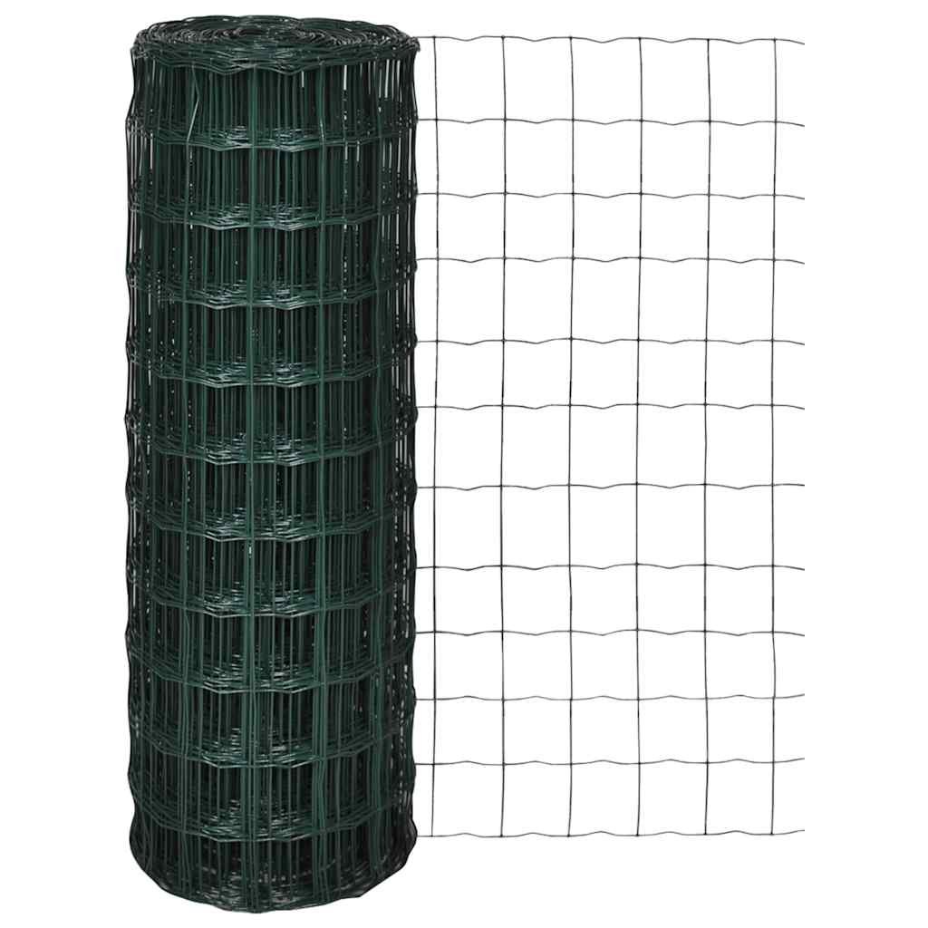 Walplus Steel Wire Euro Fence - Green - 10 x 0.8 m