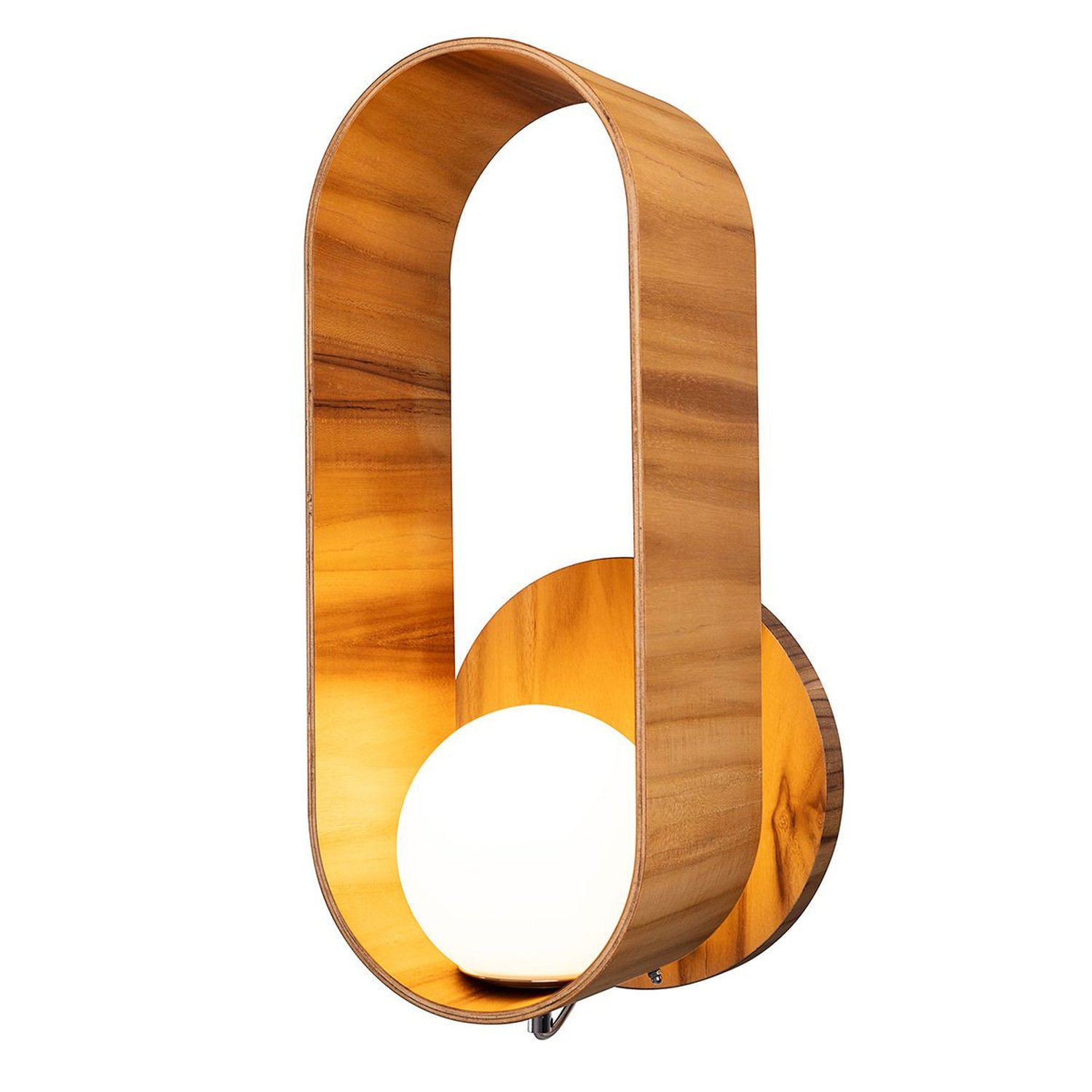 Elstead Sfera Globe Wall Light - Teak
