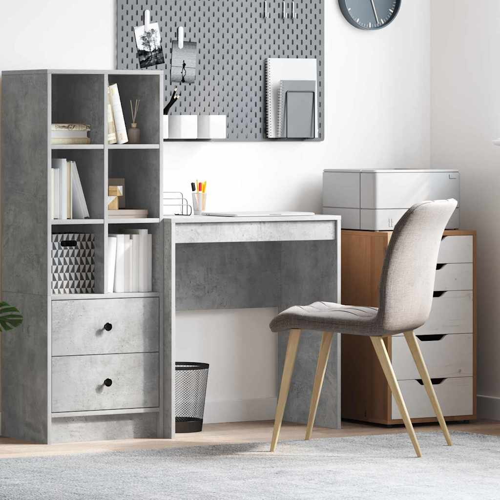 Walplus Engineered Wood Desk - Stone Grey - 70 x 40 x 76 cm