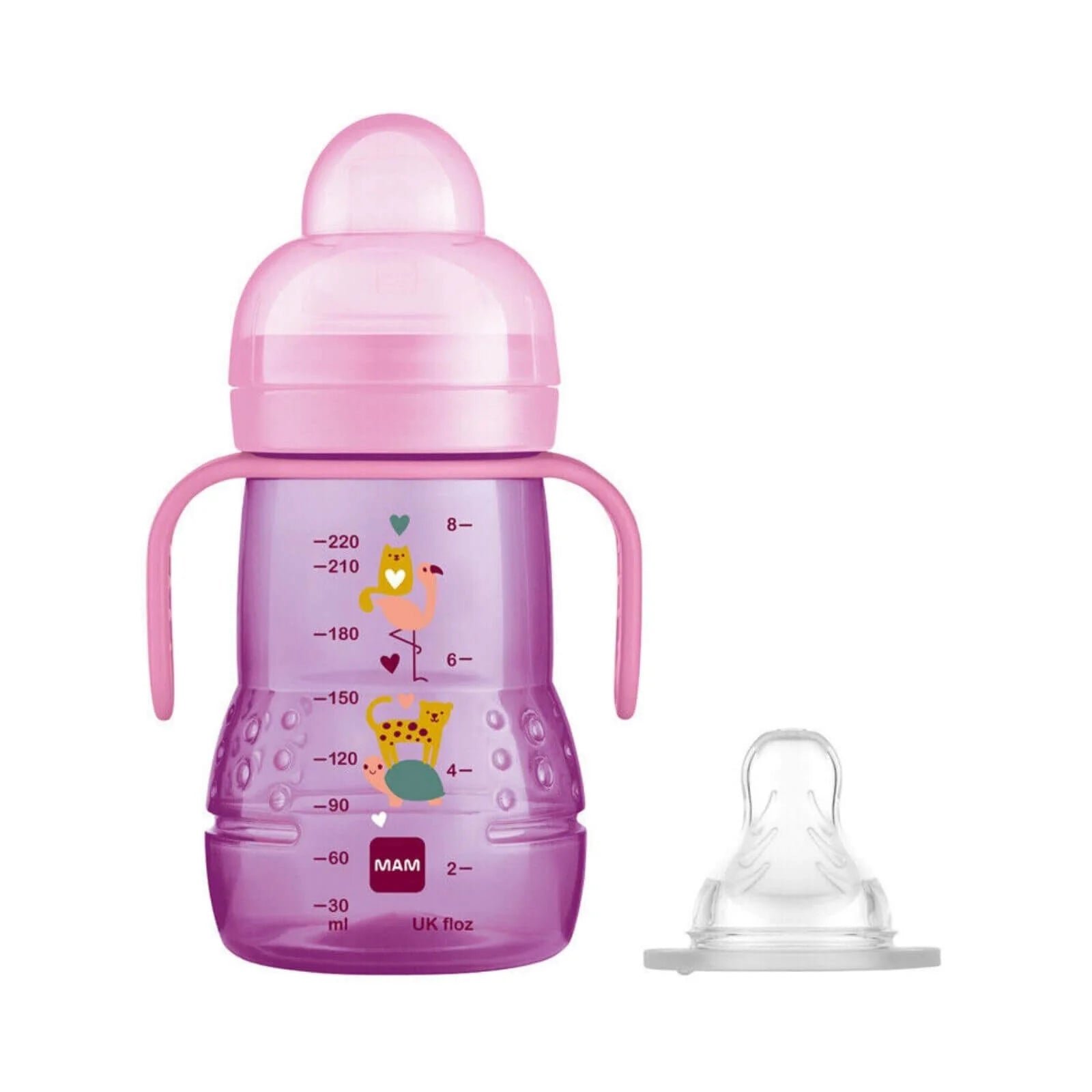 MAM Trainer+ 2-in-1 Cup 220 ml - Pink