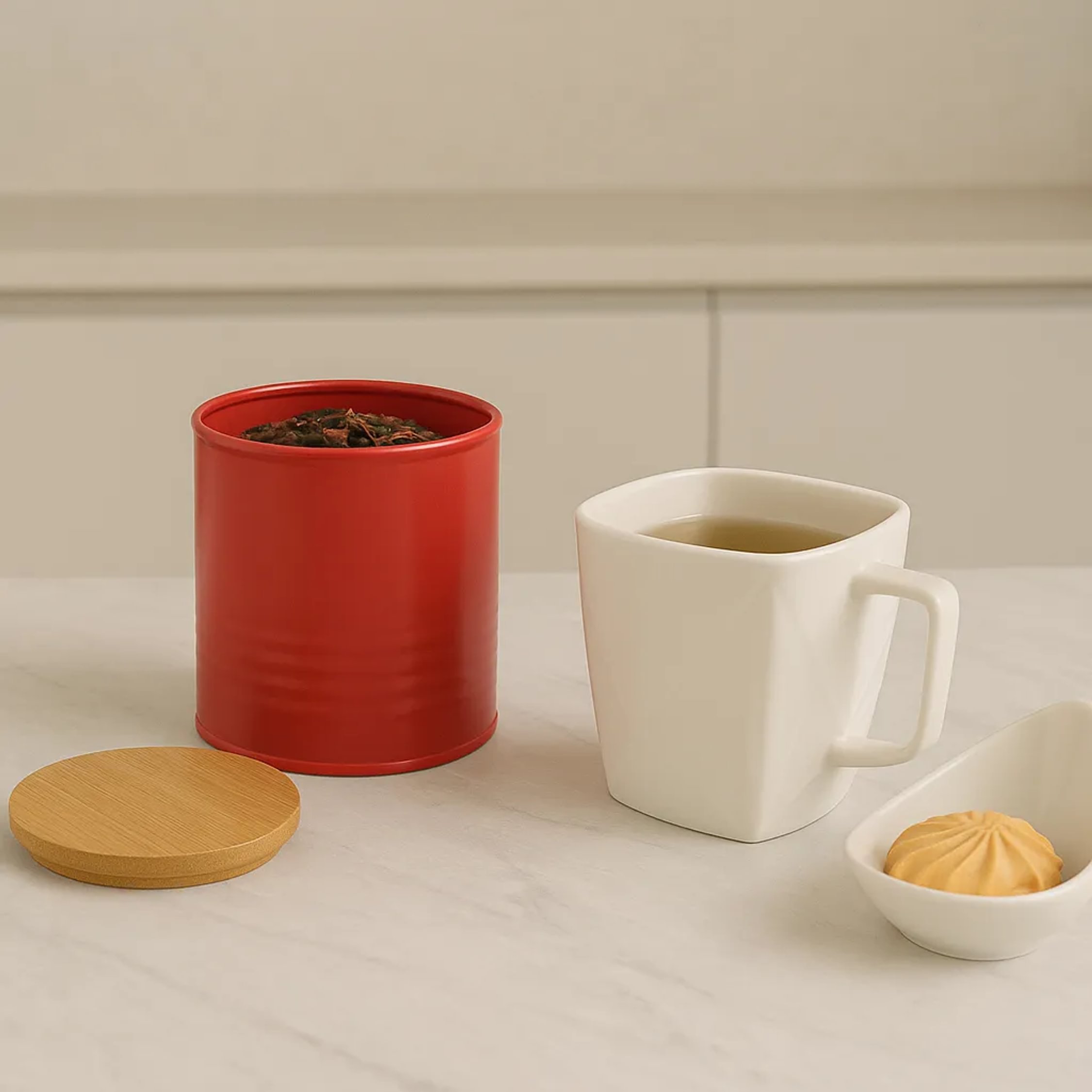 Orsina Set Of Three Alton Cannisters – Red