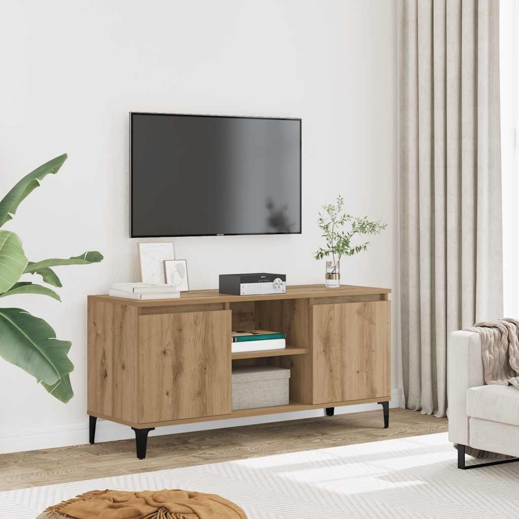 Walplus Engineered Wood TV Cabinet - Oak - 102 x 35 x 50 cm