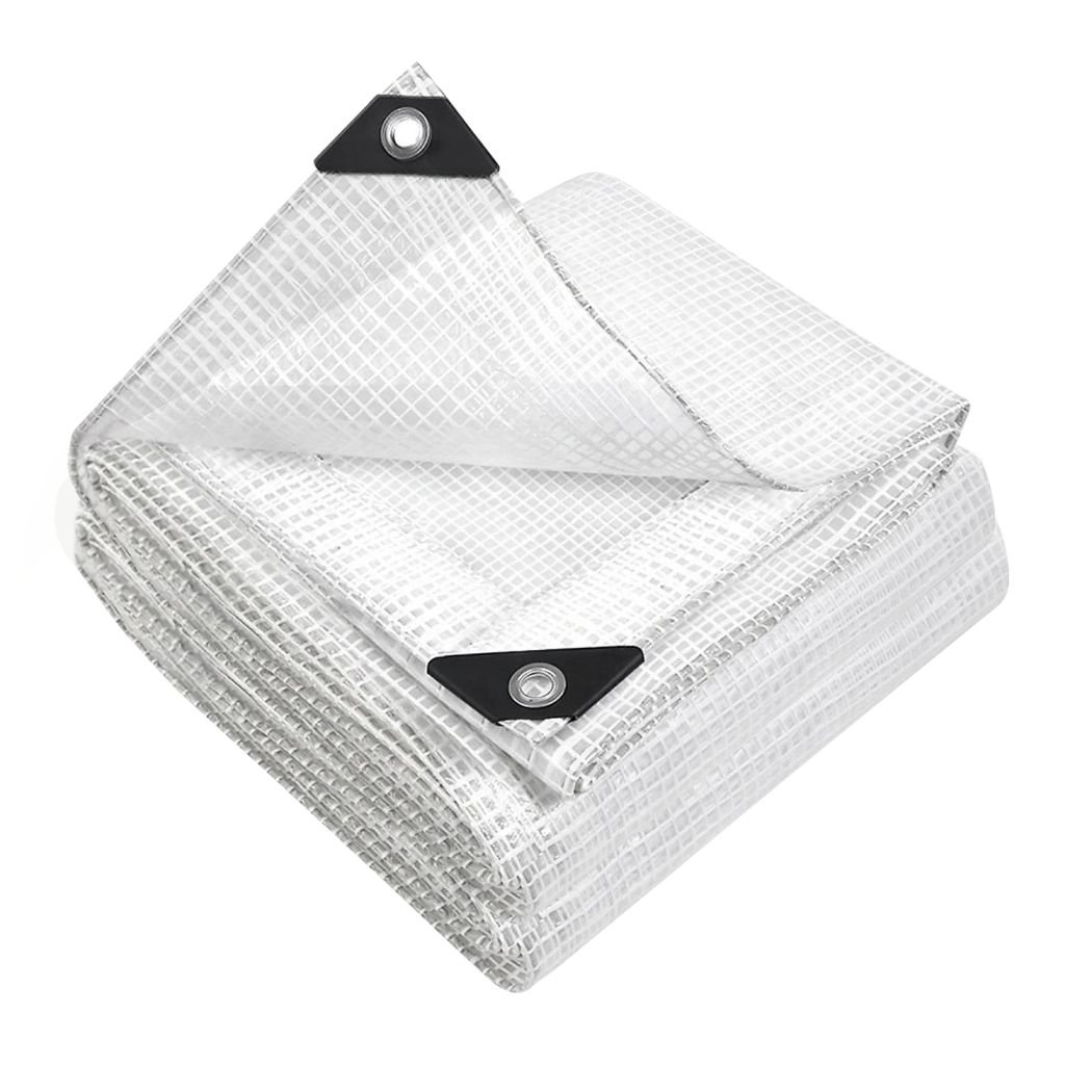 Keplin 100gsm Polyethylene Tarpaulin Cover Sheet 3 x 3m - Clear Mesh
