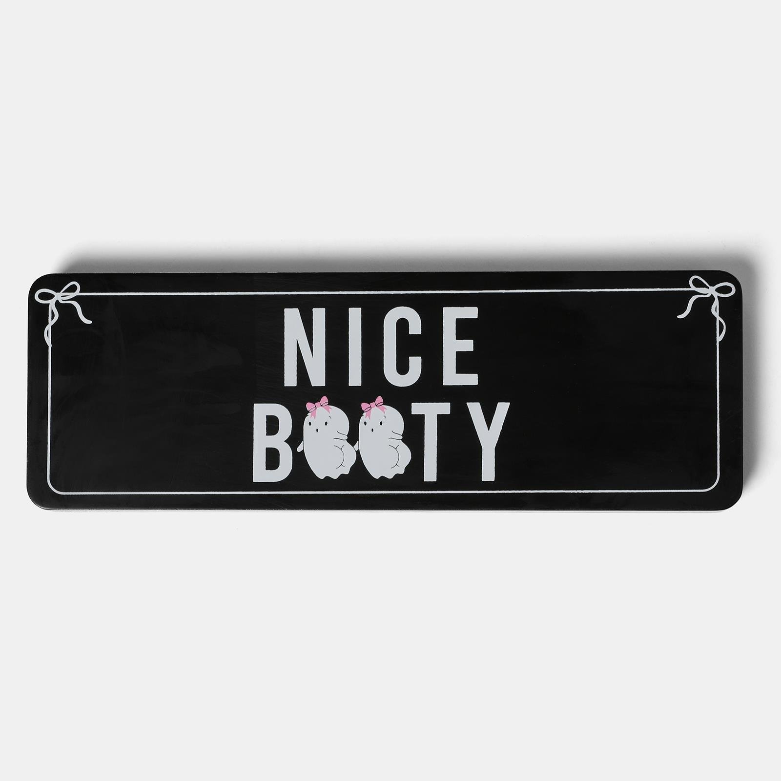 OHS Nice Booty Slogan Halloween Ghost Ornament - Black