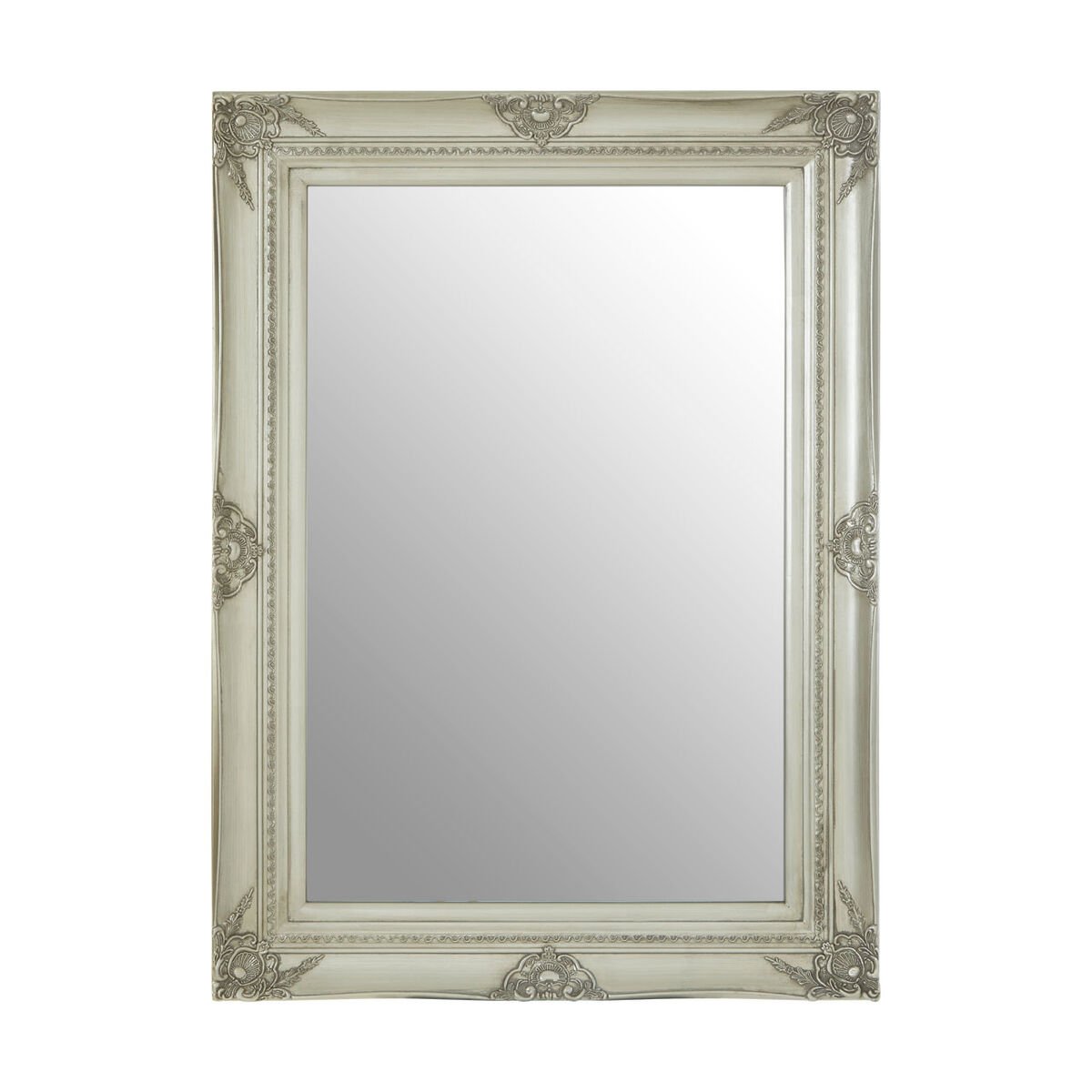 Orsina Brussels Baroque Rectangular Wall Mirror – Silver