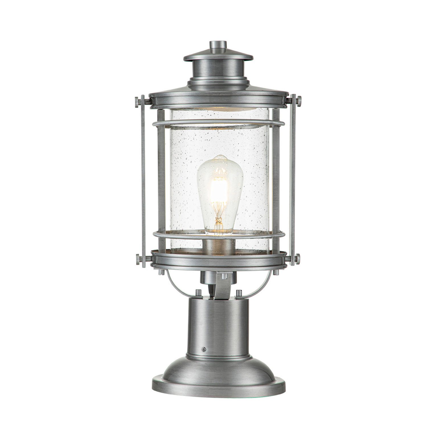 Elstead Quoizel Pedestal Light - Industrial Aluminium