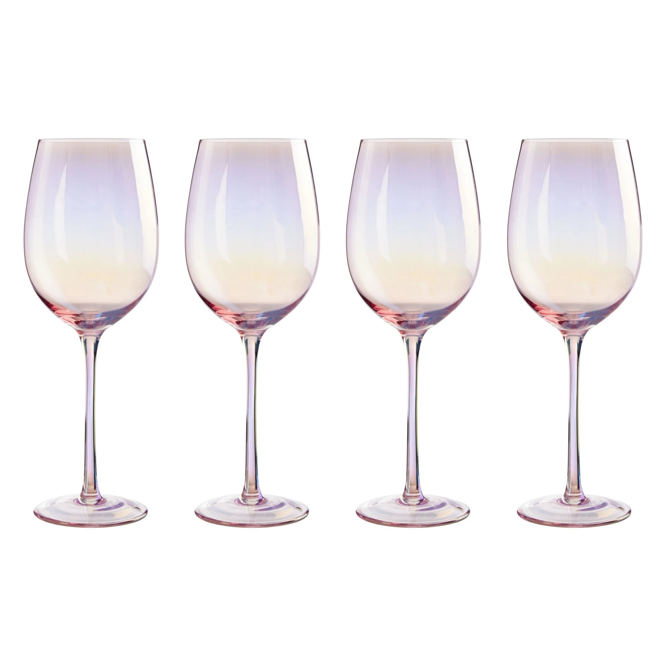 Orsina Frosted Deco Set of 4 Wine Glasses – Pink