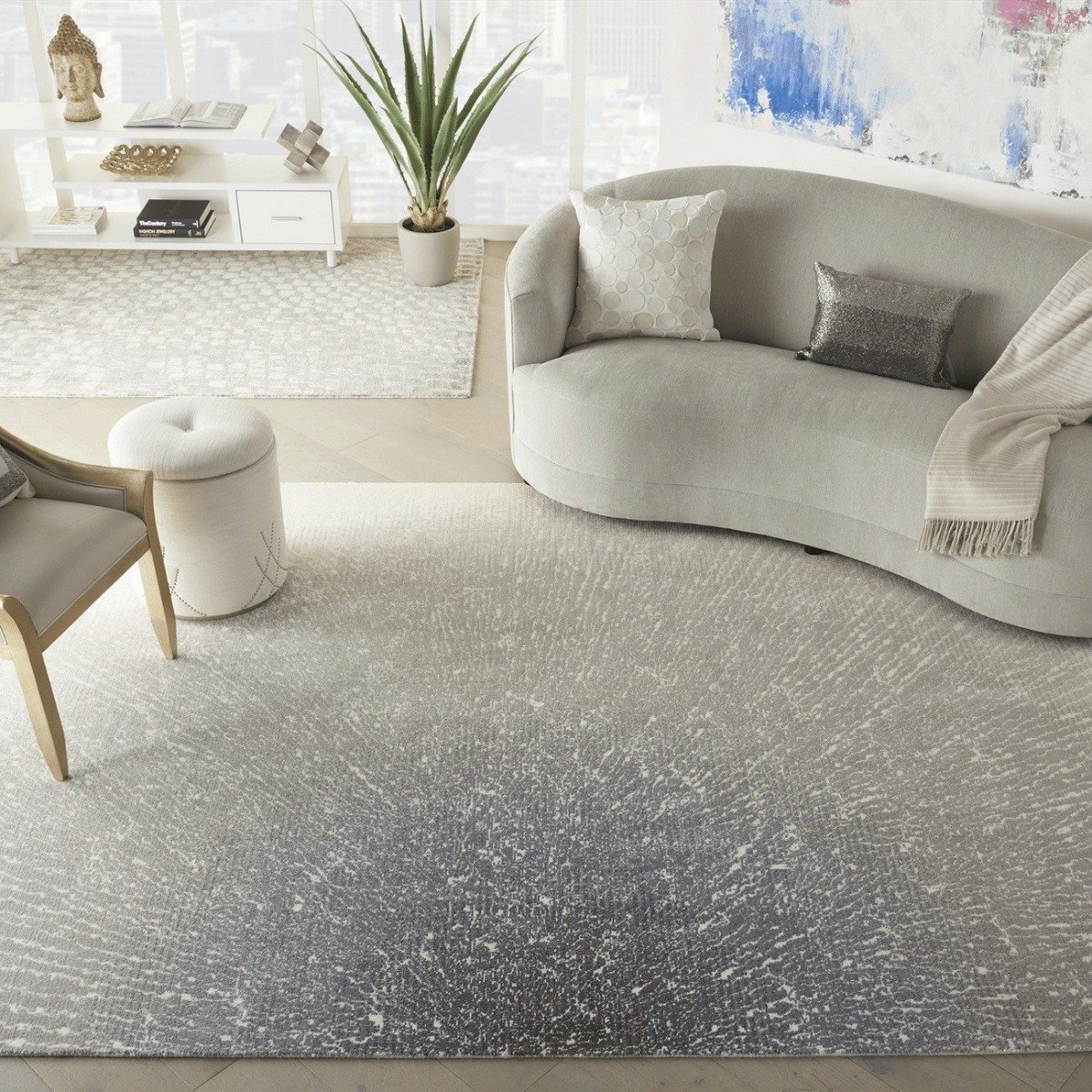 Mega Flooring Grey Modern Abstract Rug - 259 x 351cm