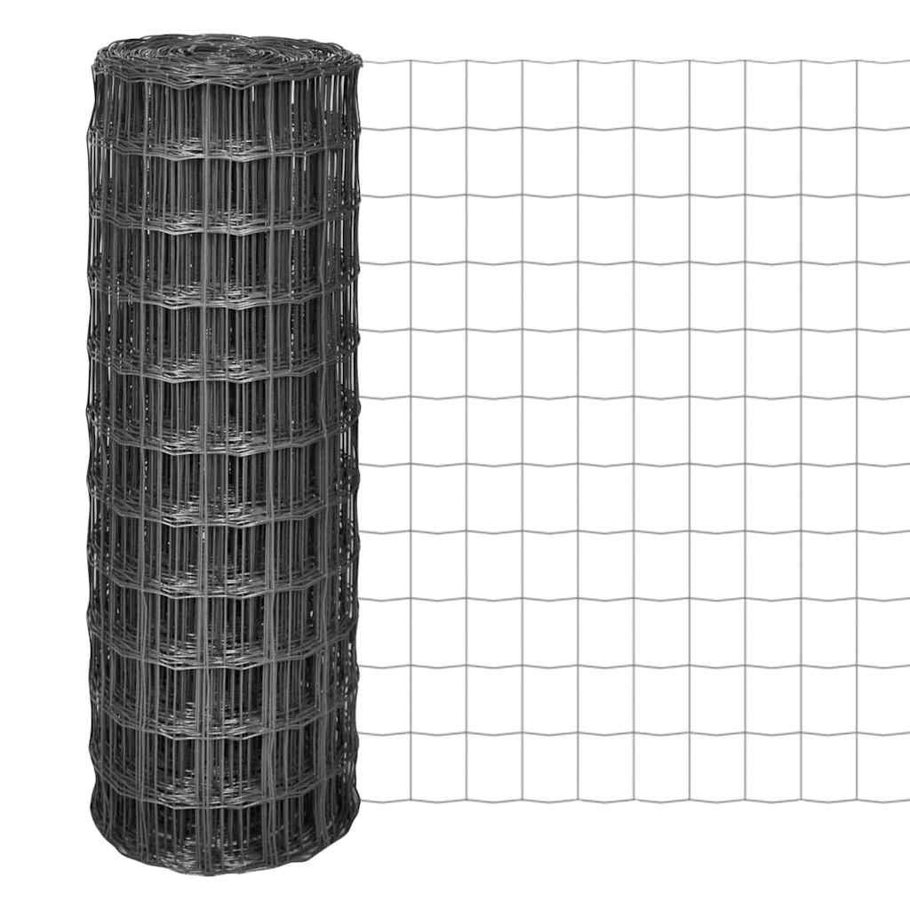 Walplus Steel Wire Euro Fence - Grey - 25 x 1 m