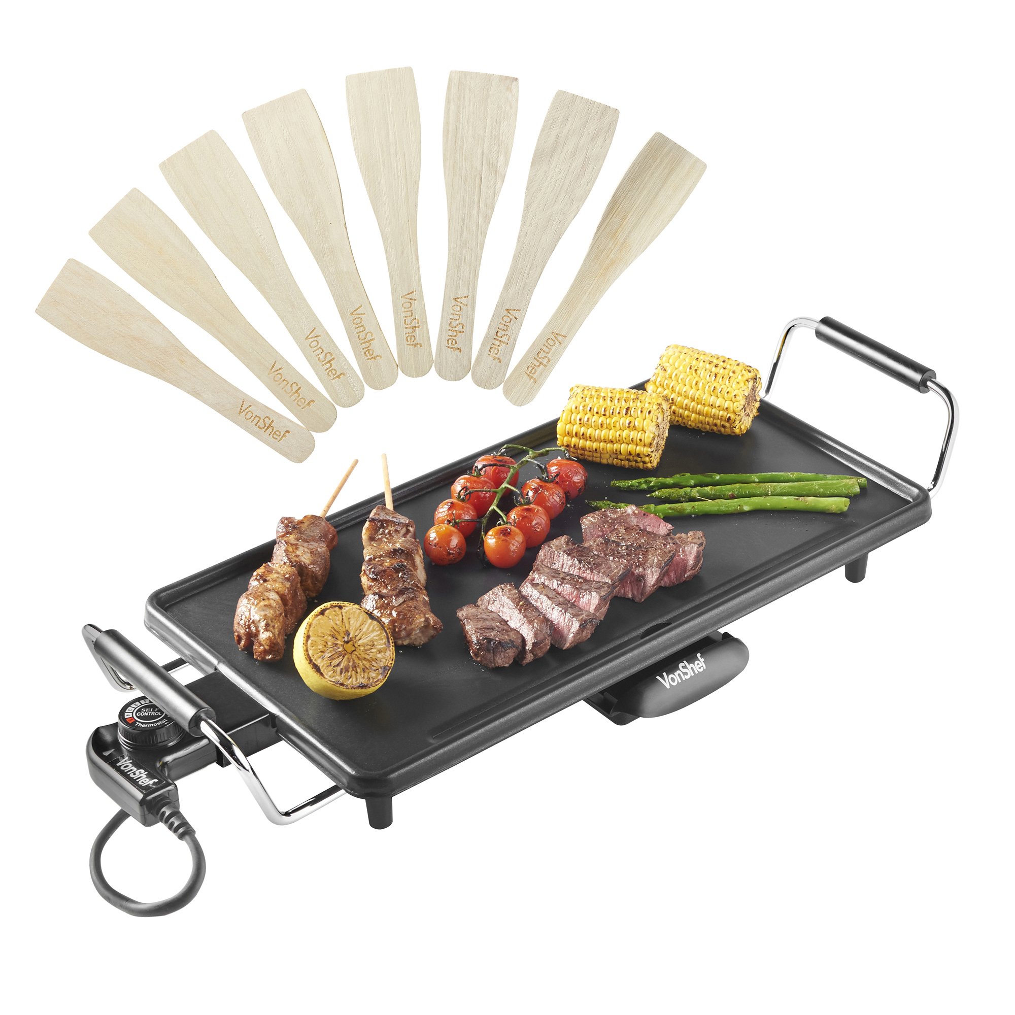 VonShef 2000W Non-Stick Teppanyaki Grill - Large