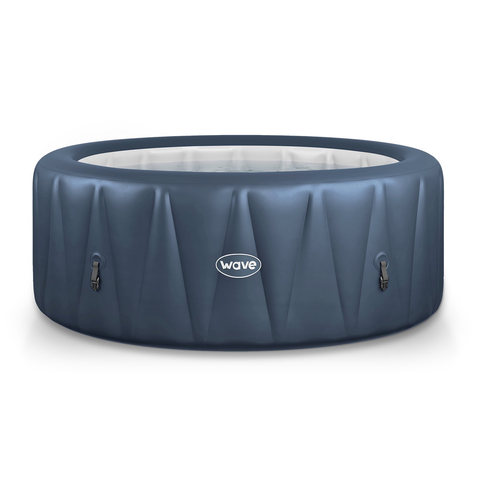 Wave Atlantic 6-Person Round Inflatable Hot Tub with EnergySave Bundle - Navy