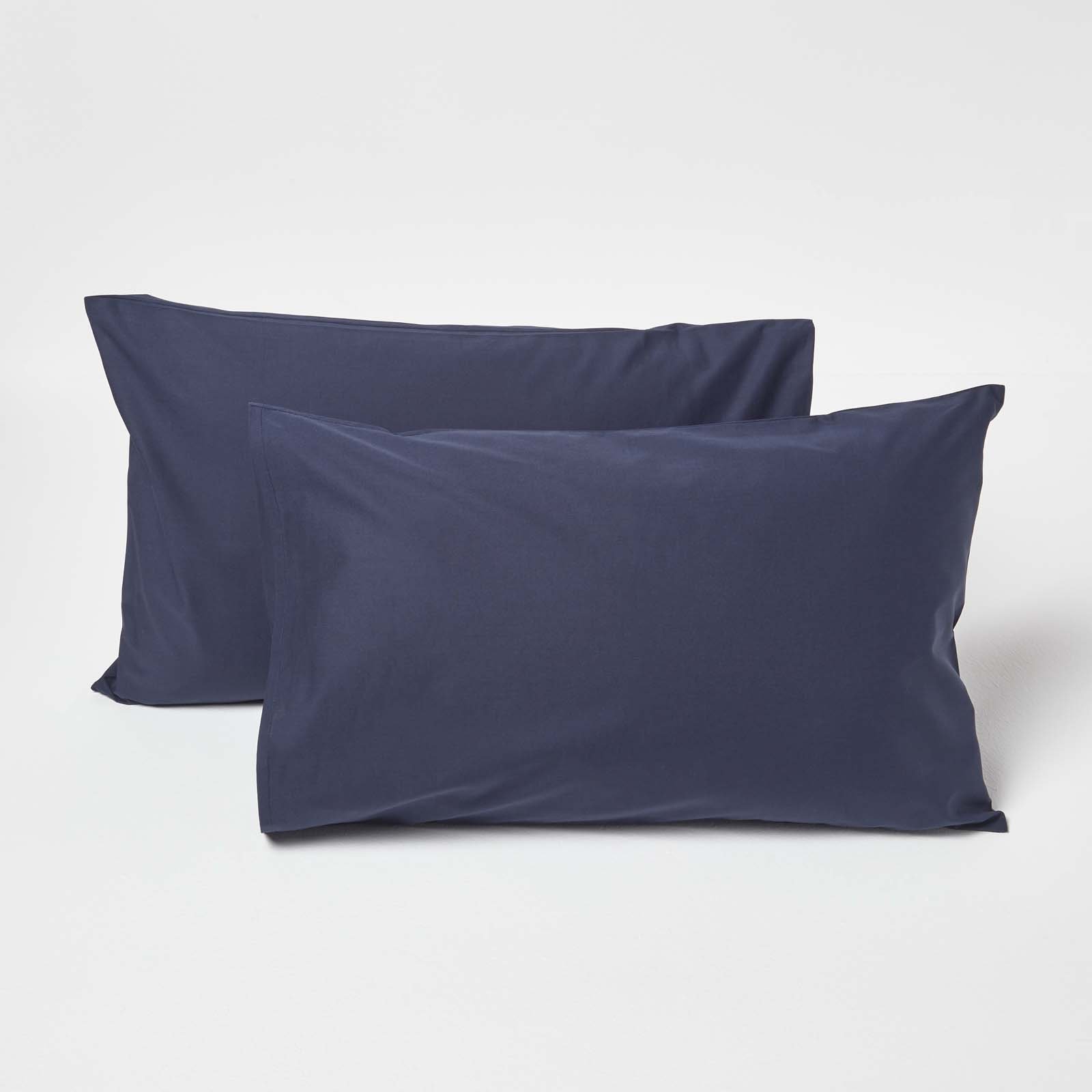 Homescapes Pack Of 2 Egyptian Cotton Kids Pillowcases - 40 x 60 cm - Navy Blue