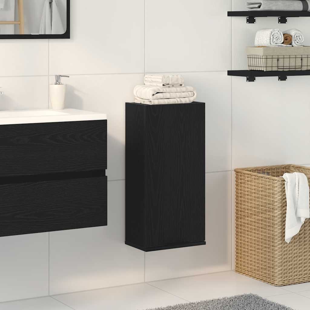 Walplus Engineered Wood Wall Mounted Cabinet - Black Oak - 32 x 20 x 67 cm
