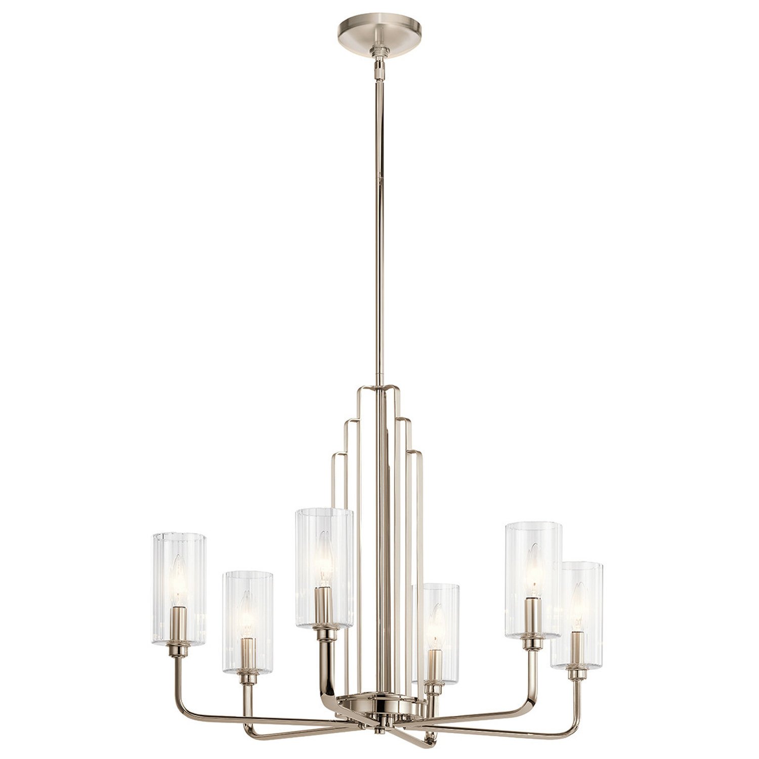 Elstead Kichler 6 Arm Pendant Light - Polished Nickel