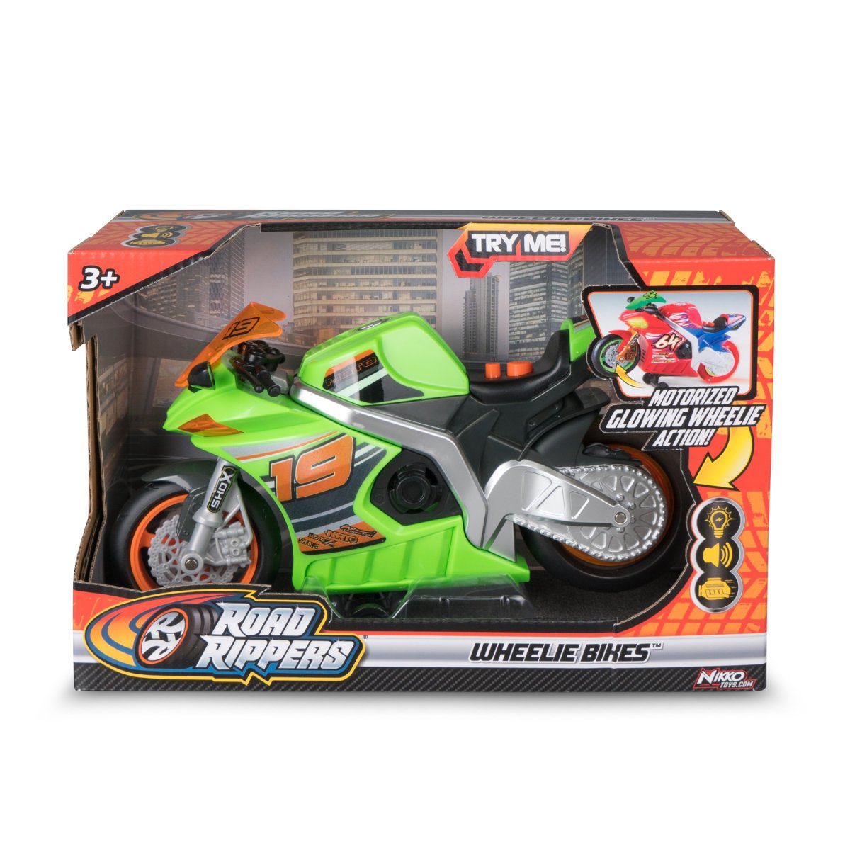 Nikko Road Rippers Wheelie Bikes Nitro Race Bike - Green
