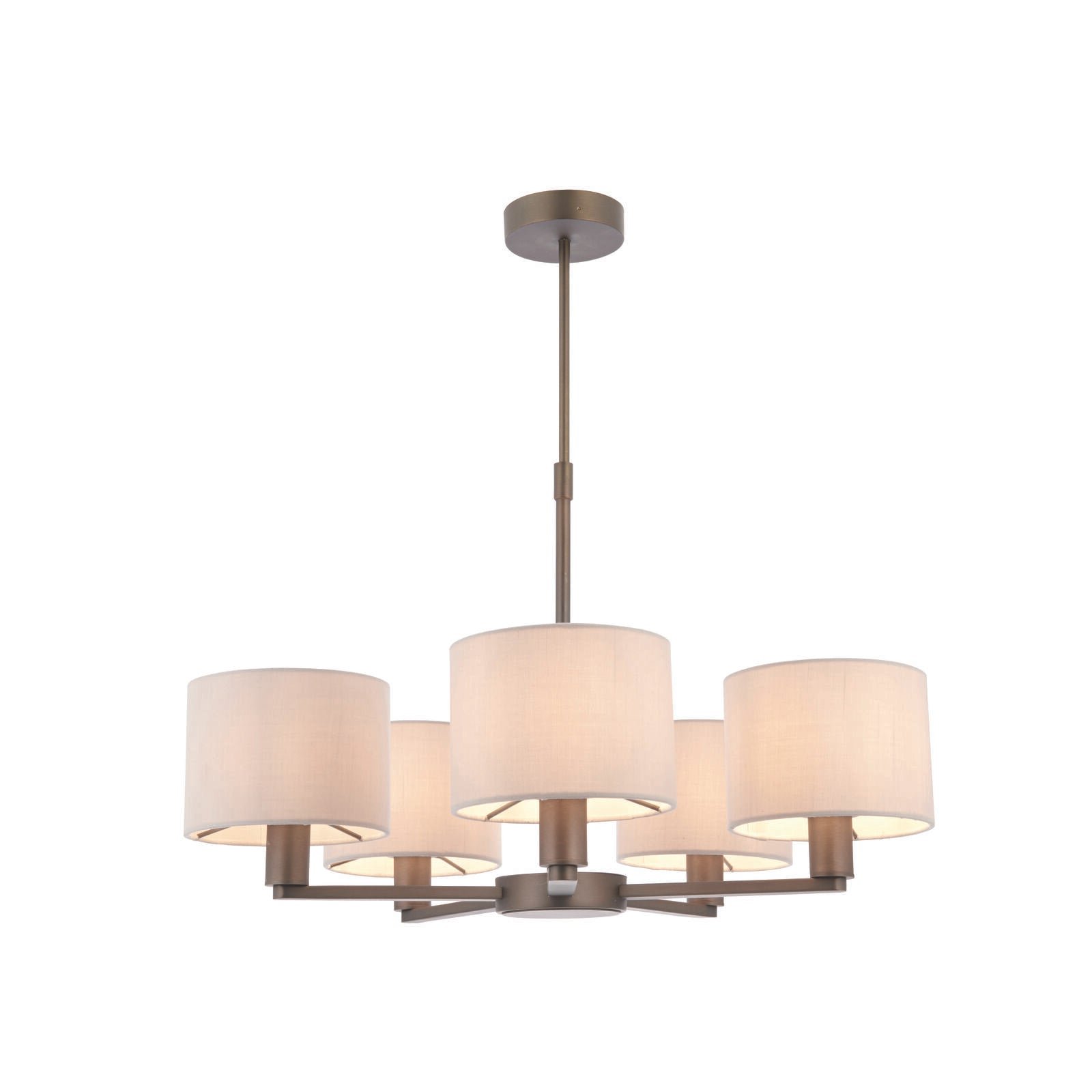 Loops Direct 57cm Diameter Steel Ceiling Pendant Light - Antique Bronze