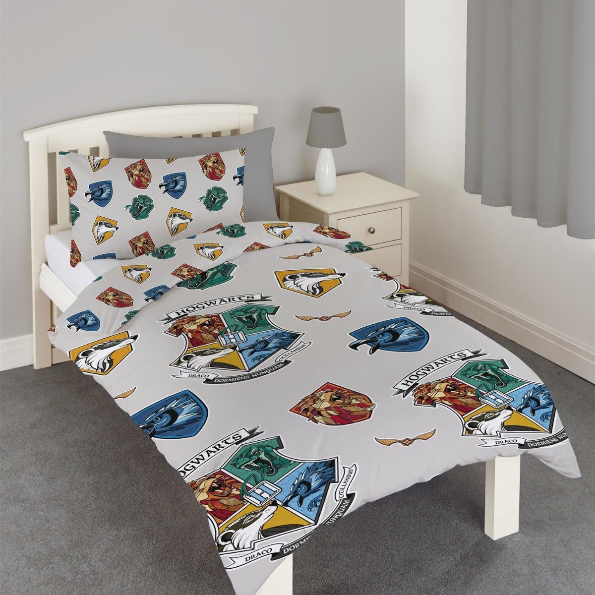 Harry Potter Stand Together Grey Duvet Cover Set - Single