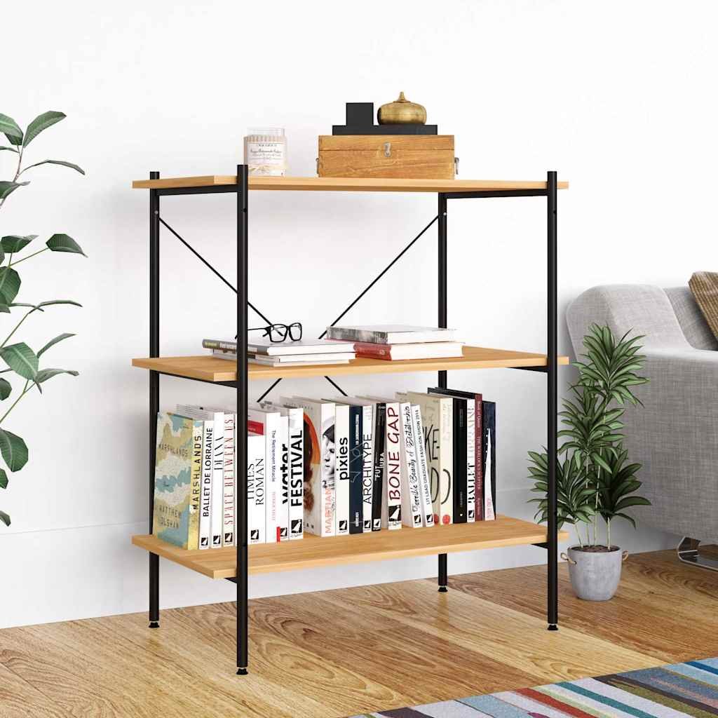 Walplus Engineered Wood Shelving Unit - Oak - 80 x 40 x 92 cm