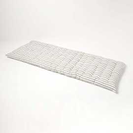 Homescapes 3 Seater Grey Stripe Bench Cushion