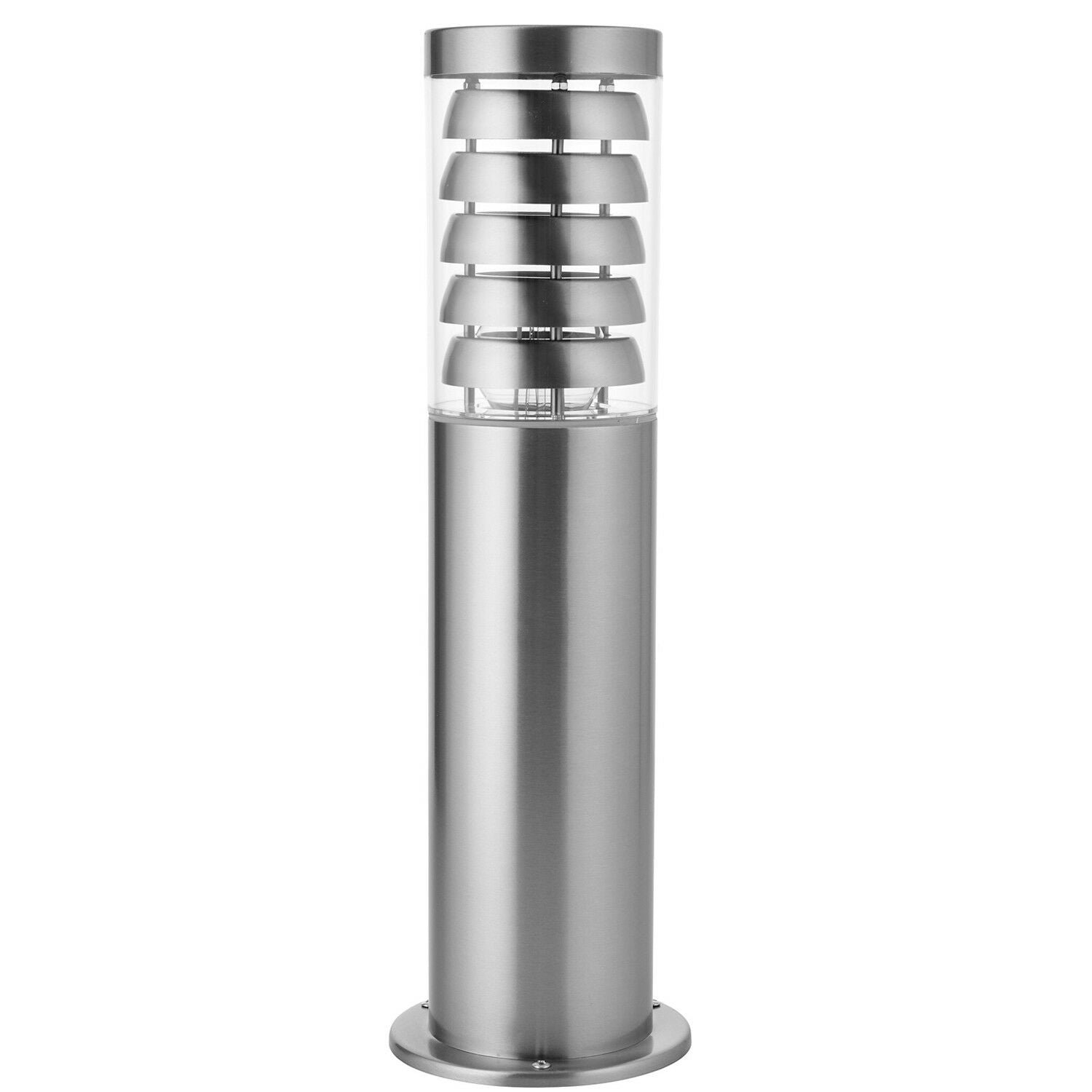 Loops Direct 14cm 9W LED Bollard Light - Brushed Stainless Steel