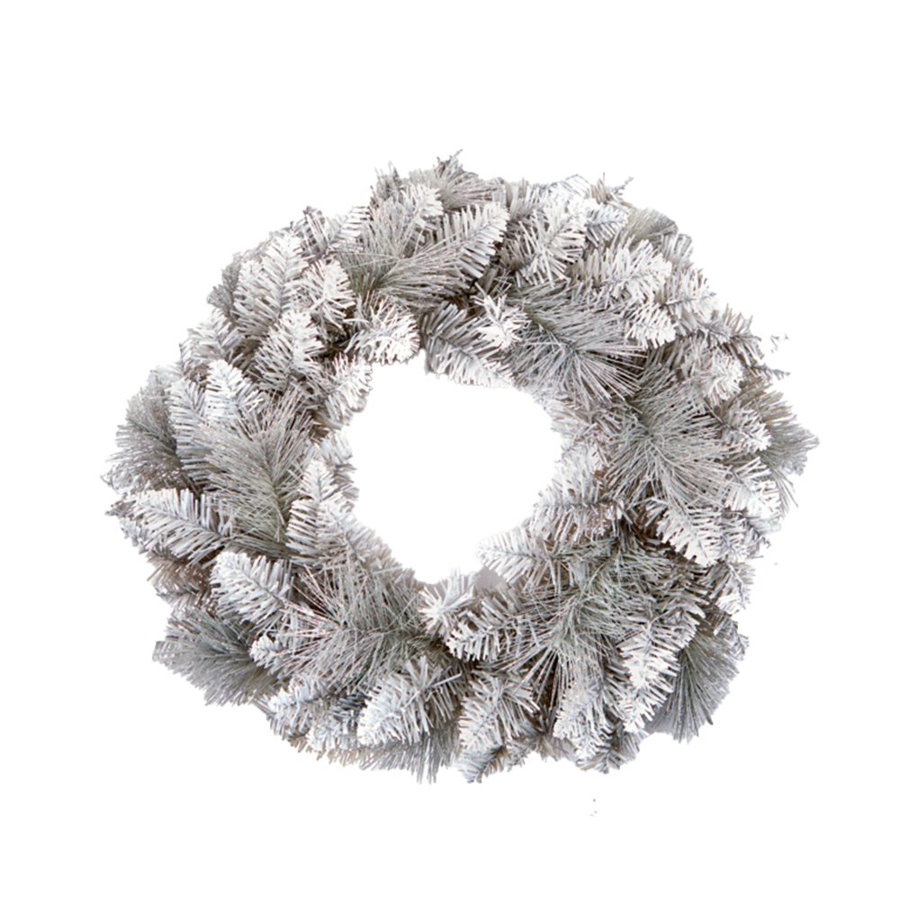 Premier Christmas Tipped Wreath - Silver