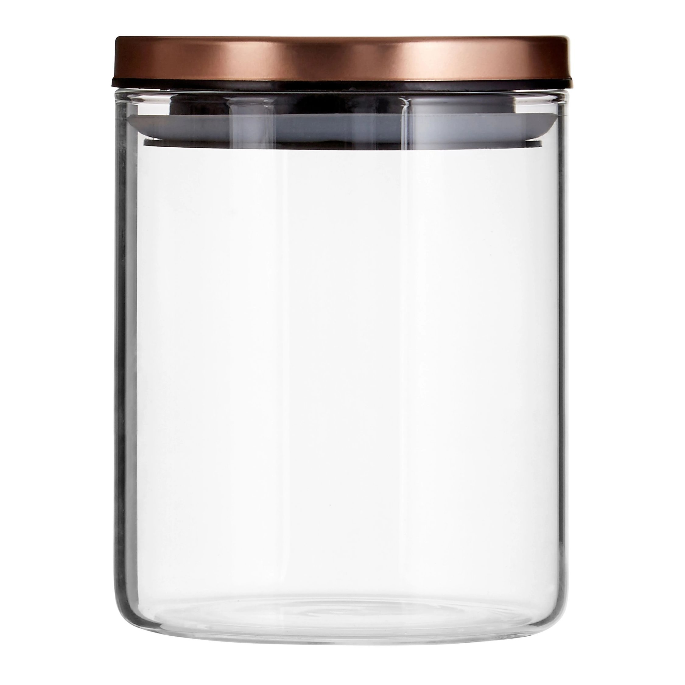 Orsina Freska Glass Storage Jar with Rose Lid 700ml – Gold