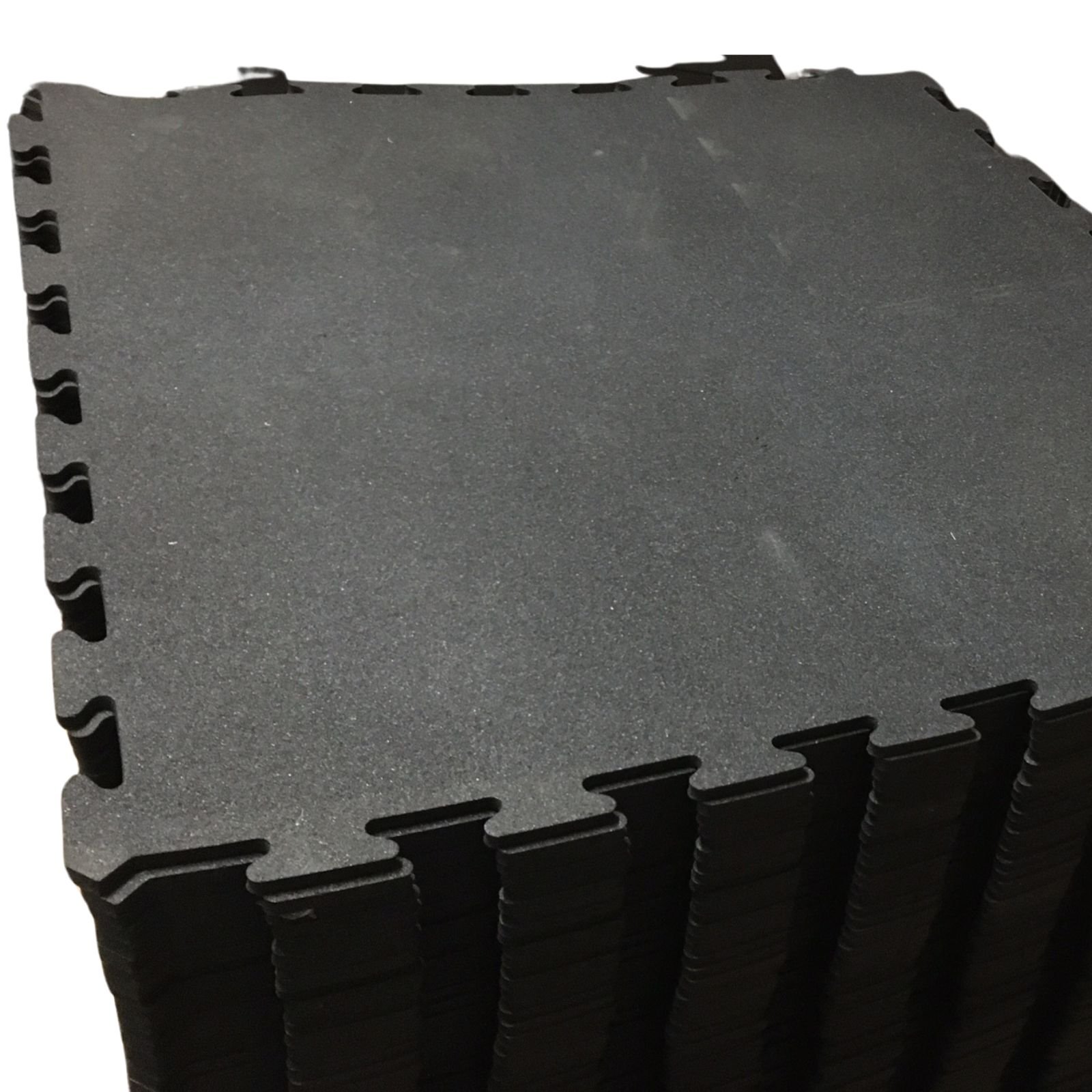 Ark Mat Black 20mm Rubber Crumb Interlocking Gym Floor Tiles - 1m x 1m