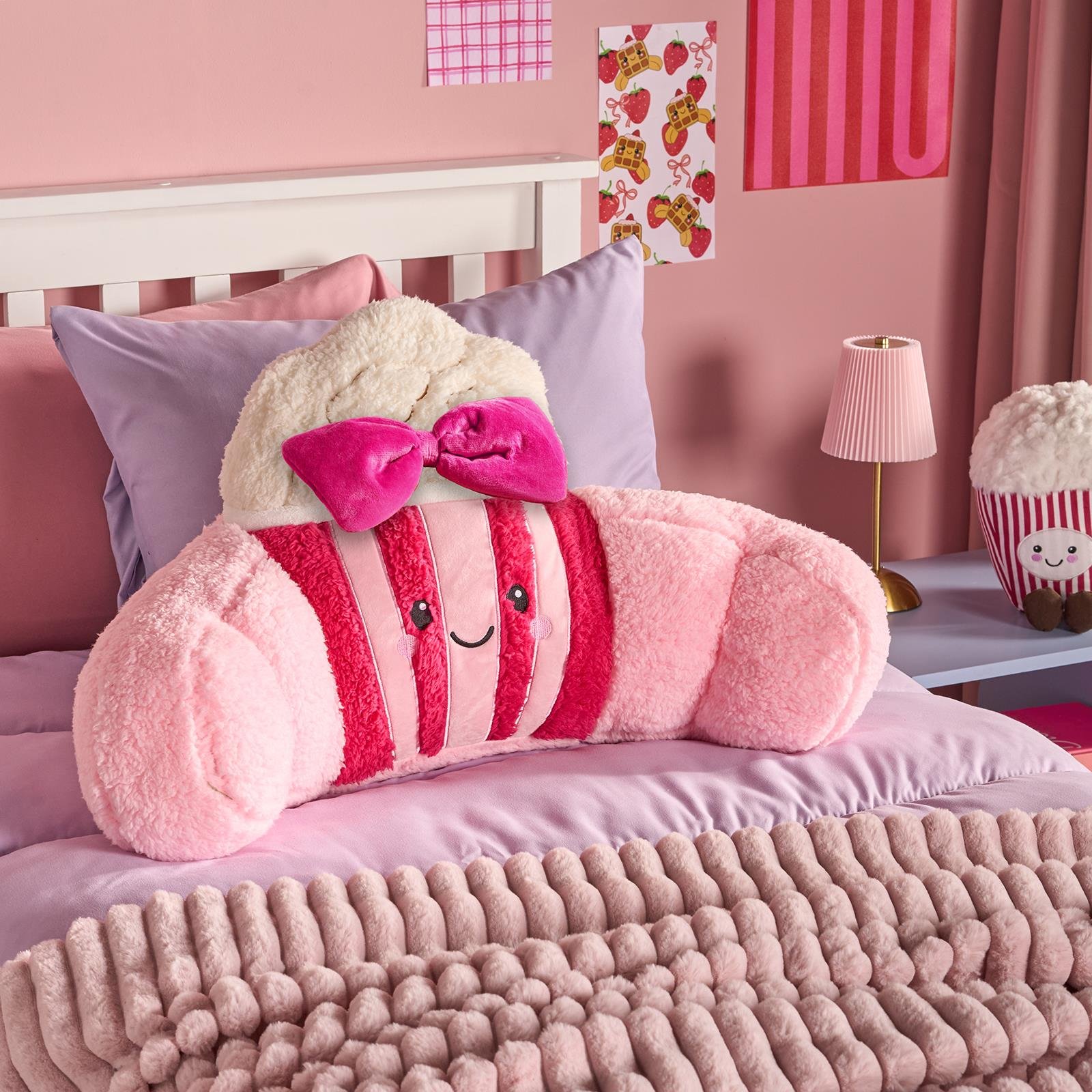 OHS Paisley The Bow Popcorn Char C Cush - Hot Pink