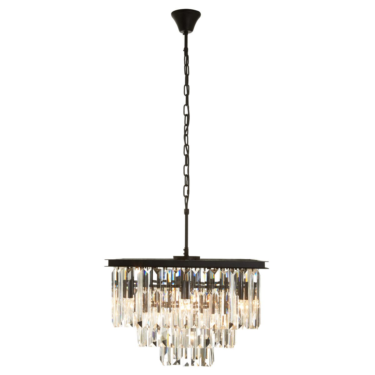 Orsina Kensington Townhouse Multi-Crystal Pendant Light - Black