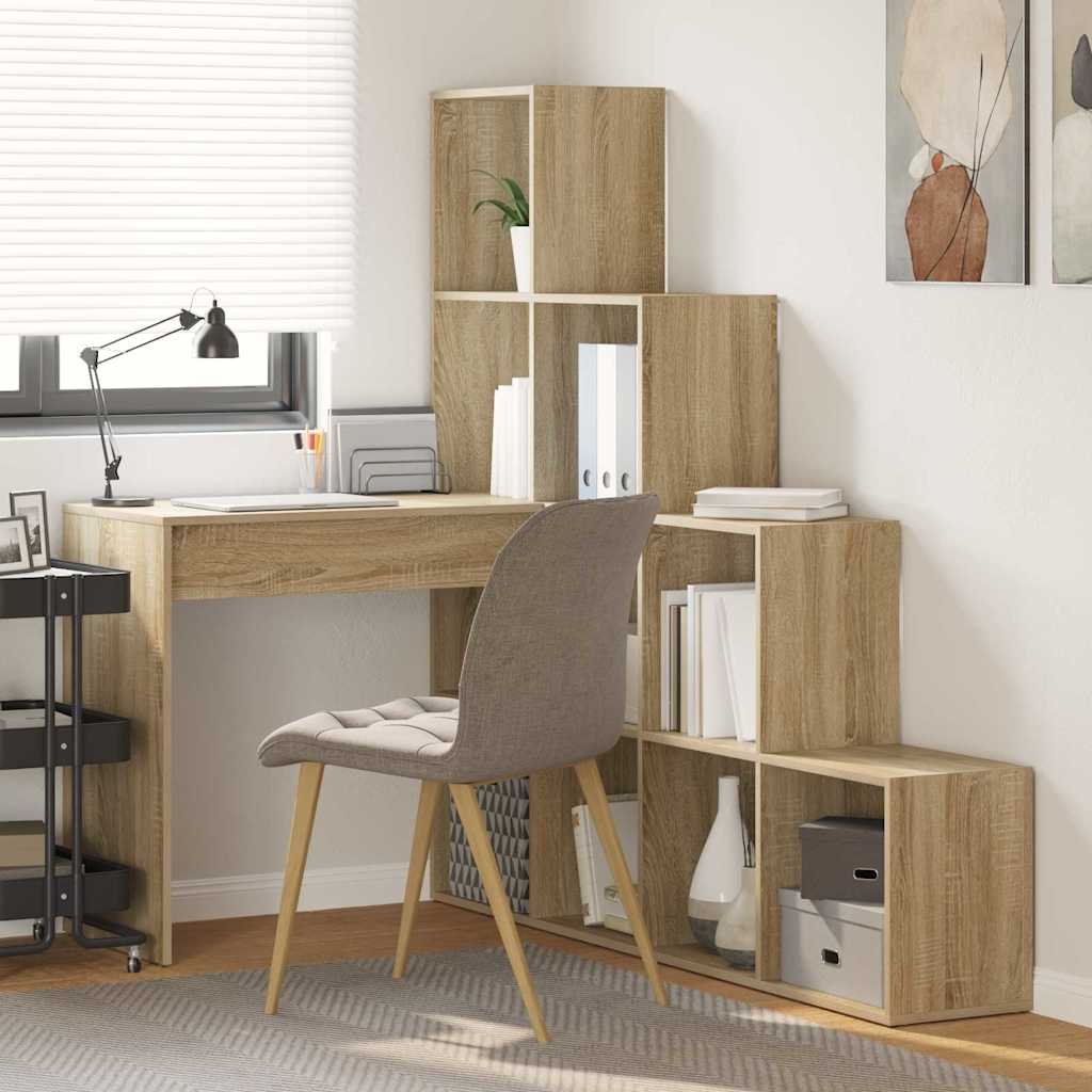 Walplus Engineered Wood Corner Desk - Light Oak - 149.5 x 101.5 x 149.5 cm