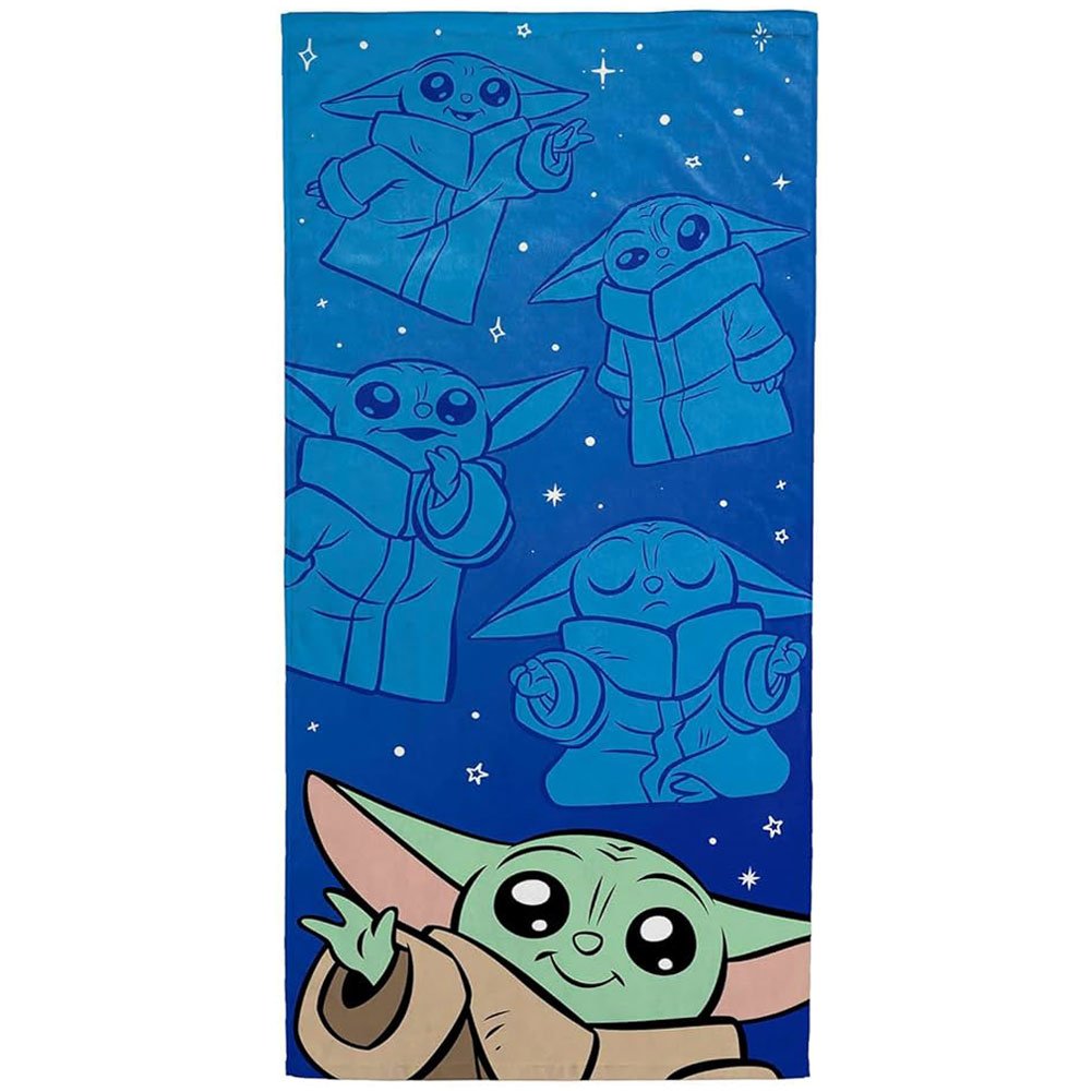 Star Wars: The Mandalorian Grogu Baby Yoda Beach Towel - Royal Blue/Green/Brown