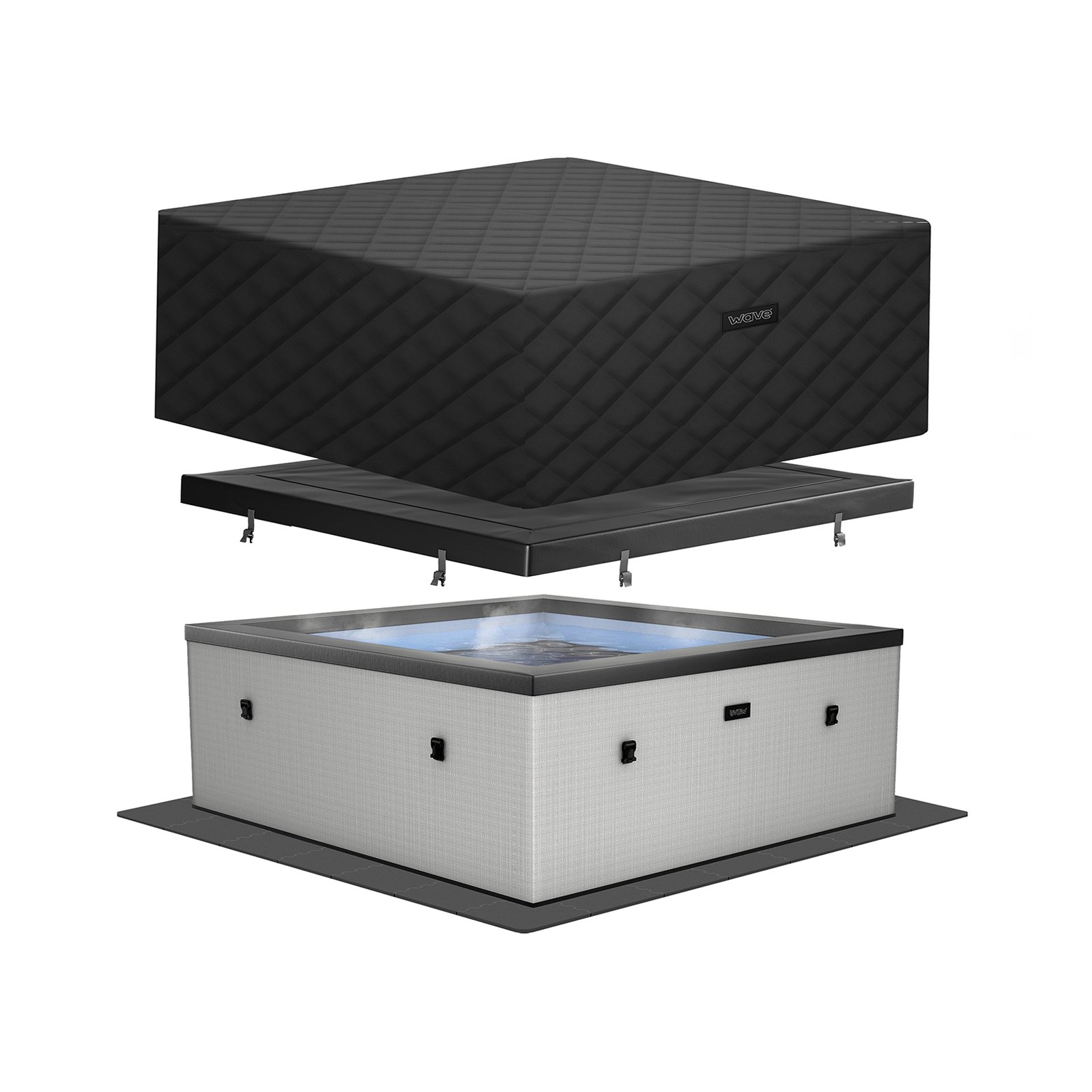 Wave Garda 4-Person Eco Foam Hot Tub with EnergySave Bundle - Graphite Grey