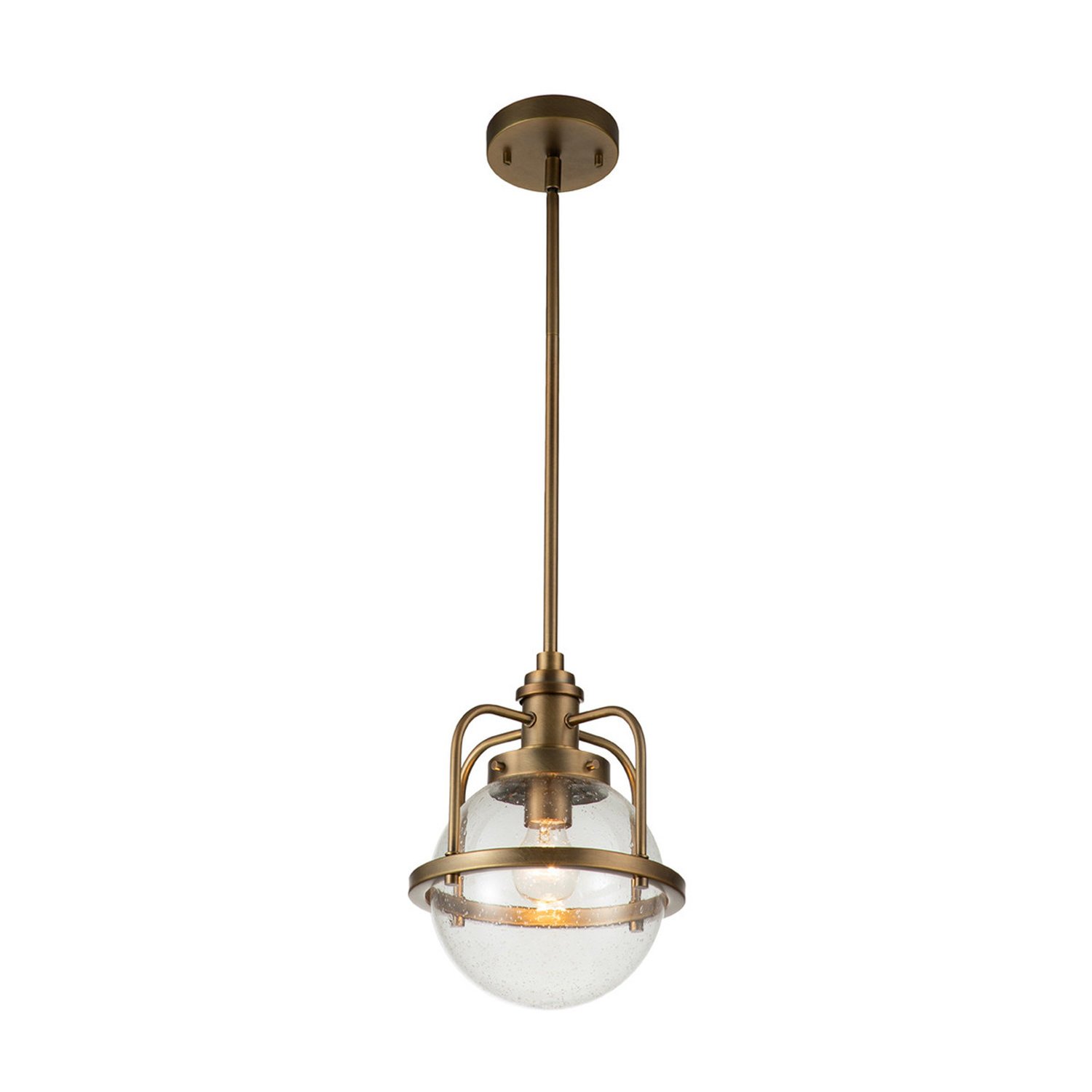 Elstead Kichler Globe Pendant Light - Natural Brass