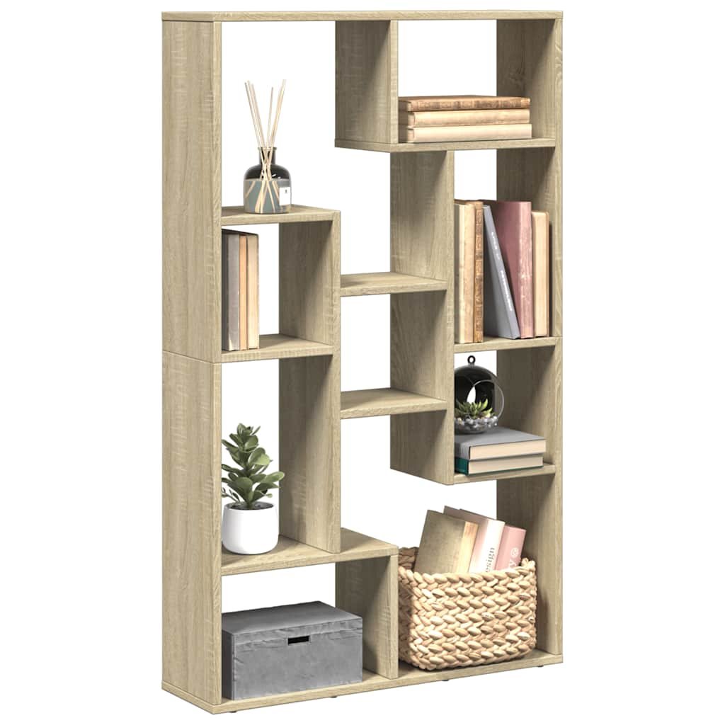 Walplus Engineered Wood Bookcase - Light Oak - 72 x 20 x 120.5 cm