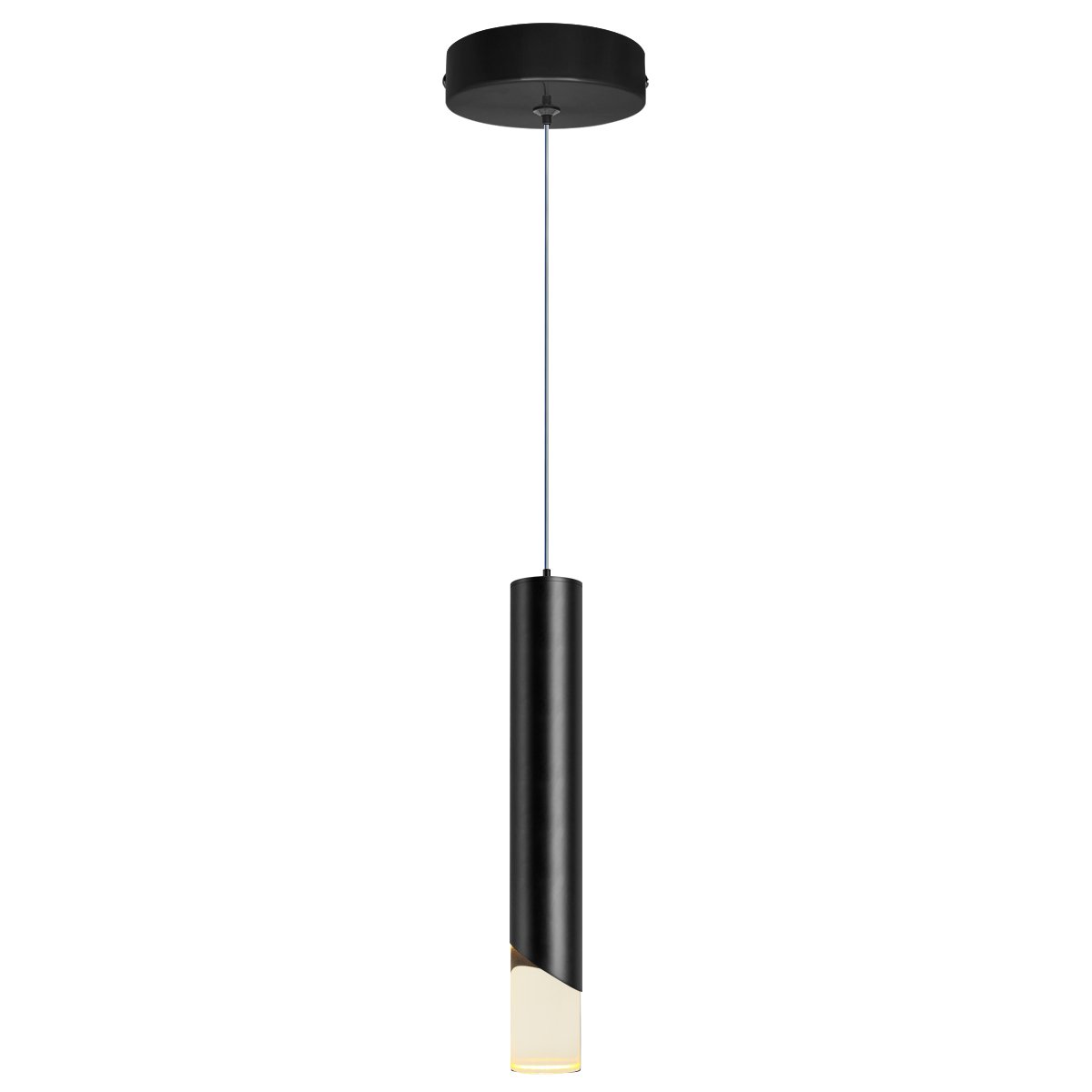 Energy Light Bulbs 3W LED Tube Ceiling Pendant Light - Black