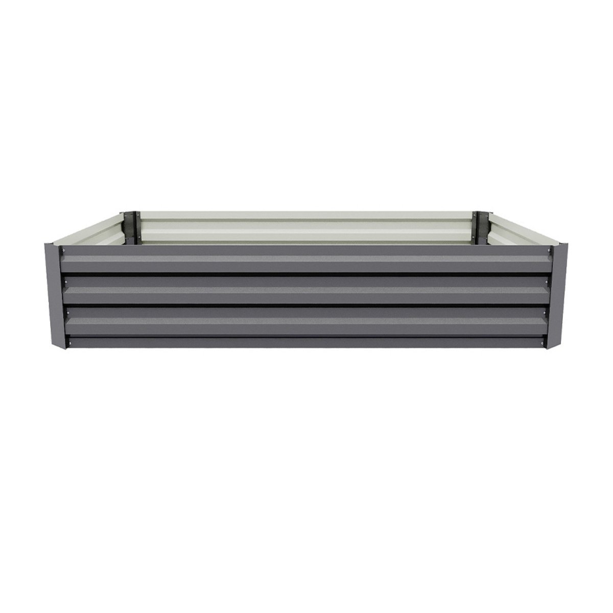 Living and Home 120cm Galvanised Steel Raised Garden Bed - Grey