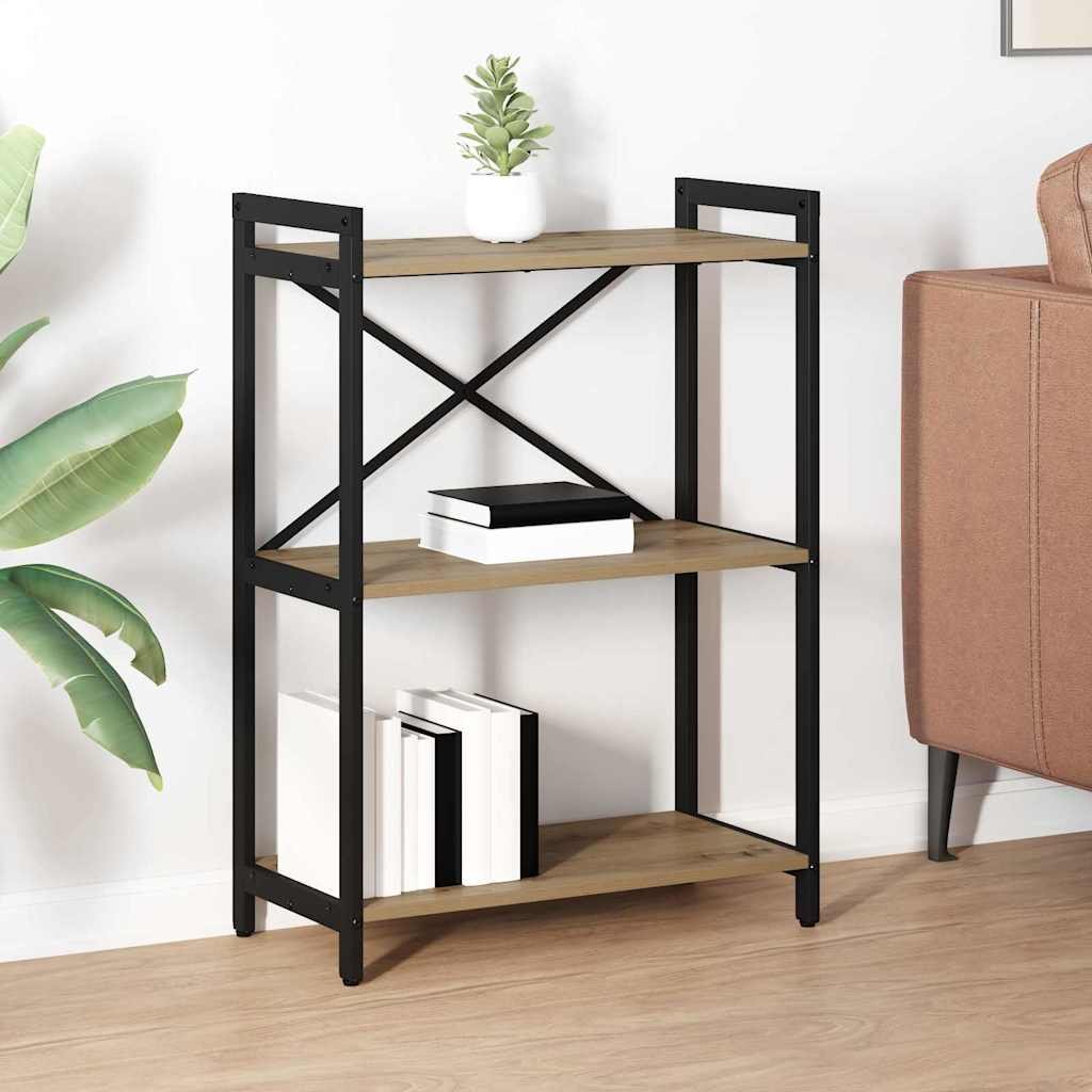 Walplus Engineered Wood Bookshelf - Oak - 60 x 30 x 85 cm