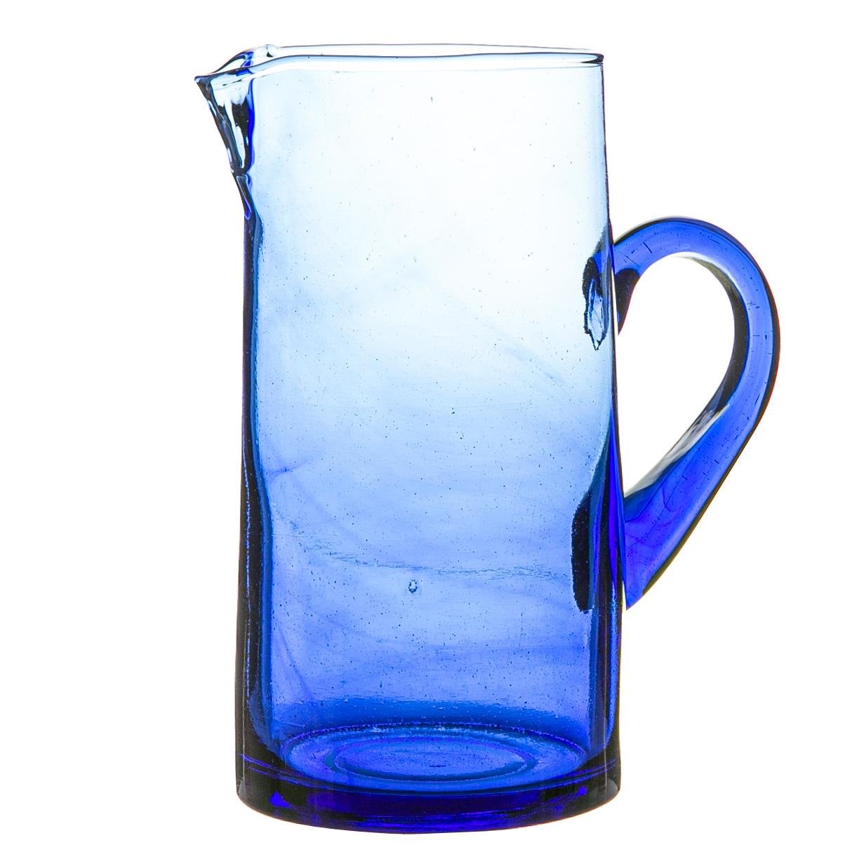 Nicola Spring Jebel Recycled Glass Jug - Blue